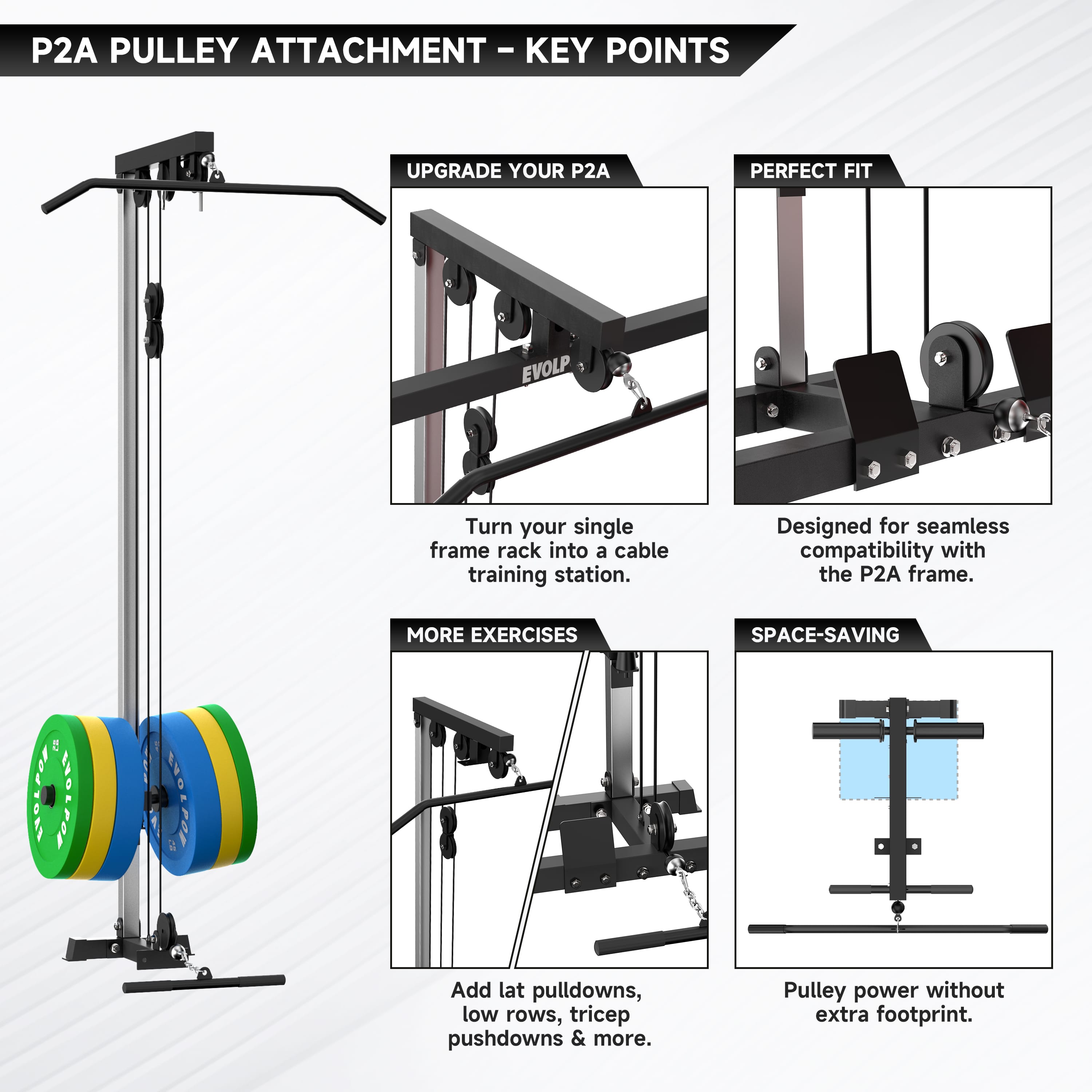 EVOLPOW Cable Pulley System For P2A