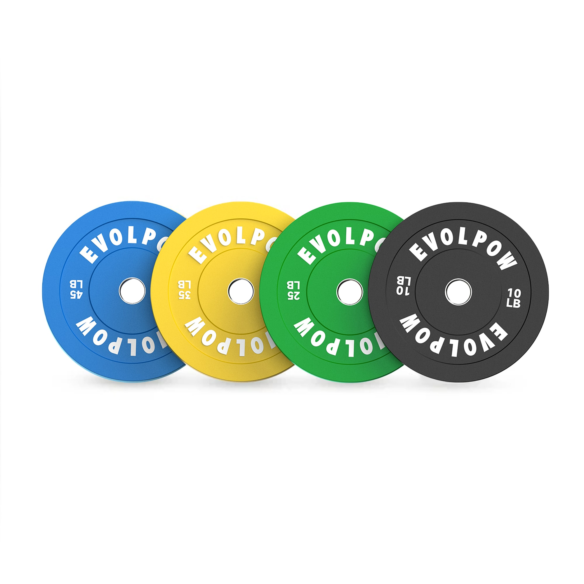 EVOLPOW Color Low Bounce Bumper Plates Olympic Weight Plates