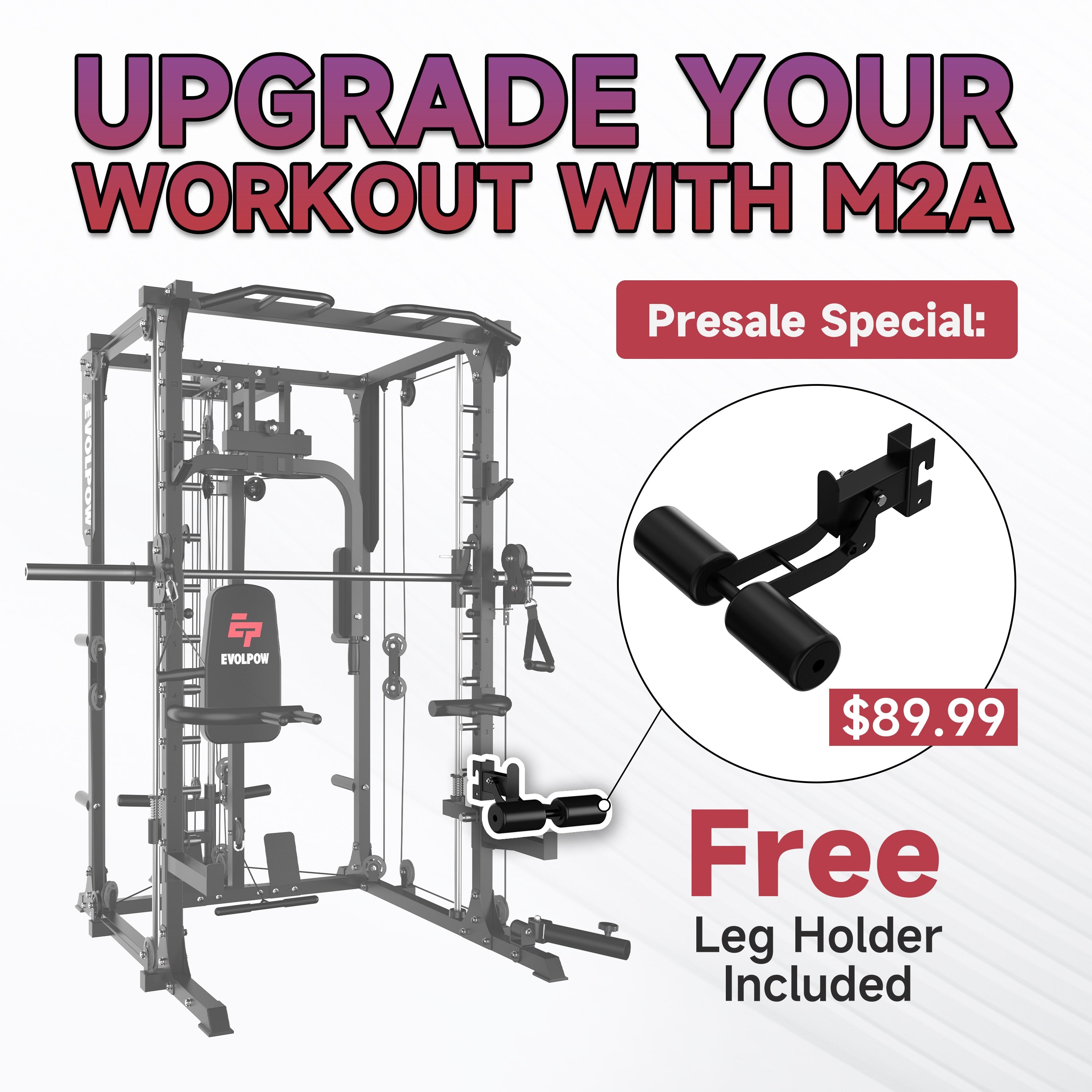 EVOLPOW M2A Brute All-in-One Smith Machine Home Gym Package