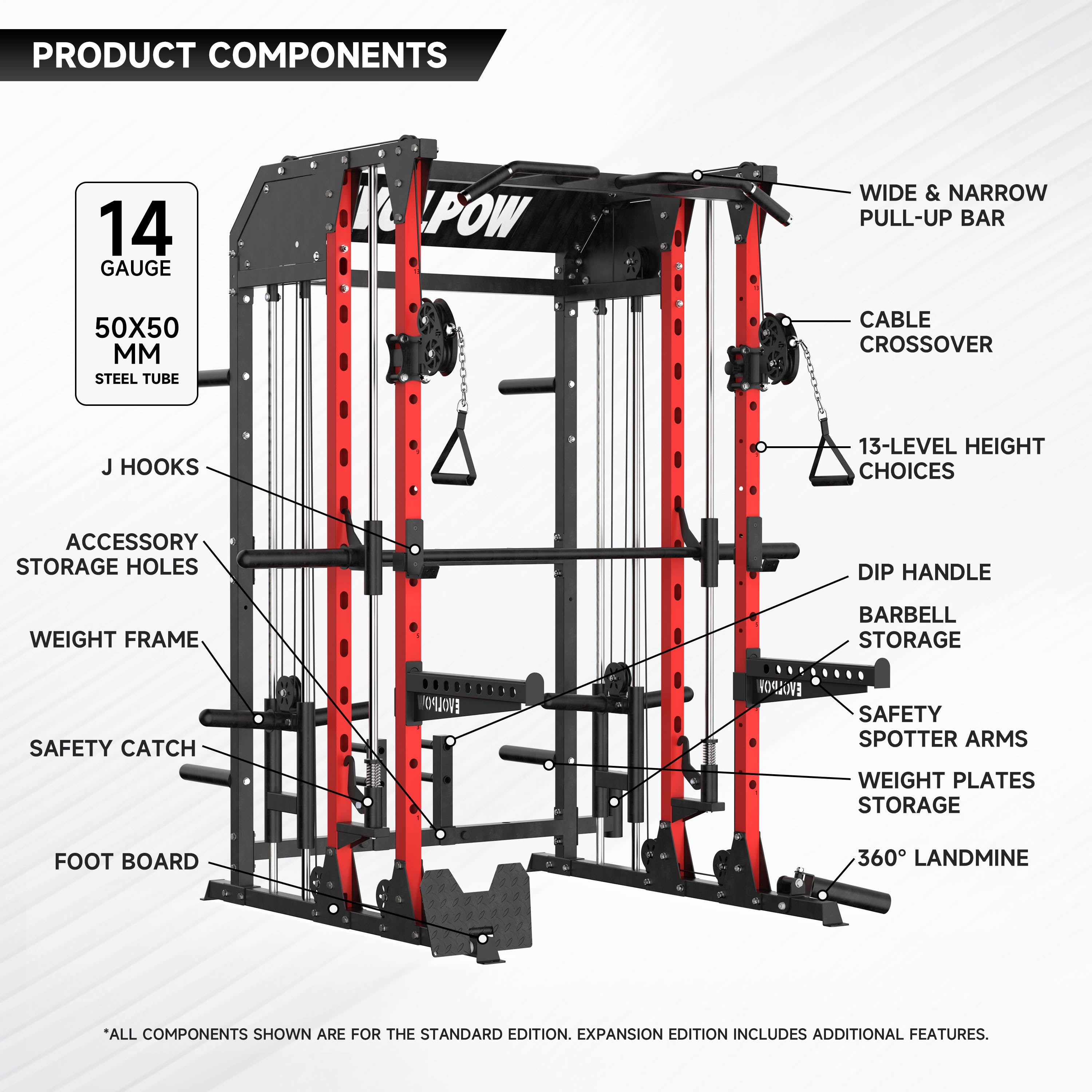 EVOLPOW M2B Brute All-In-One Smith Machine Home Gym