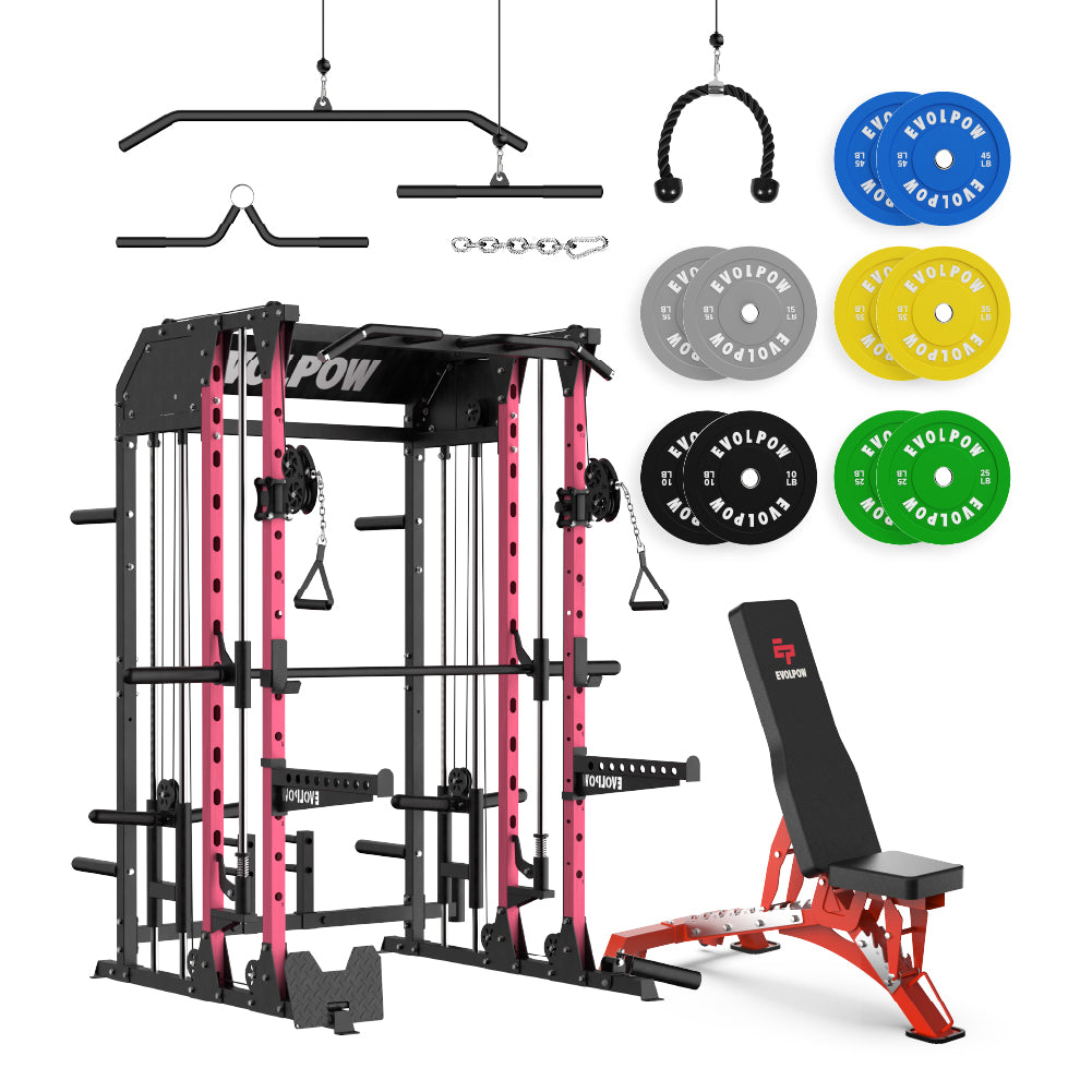 EVOLPOW M2B Brute All-In-One Smith Machine Home Gym Package