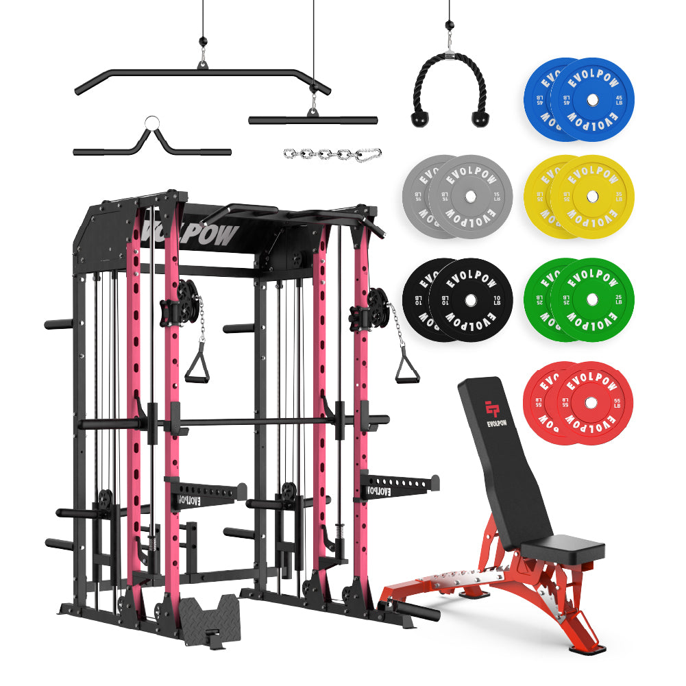EVOLPOW M2B Brute All-In-One Smith Machine Home Gym Package