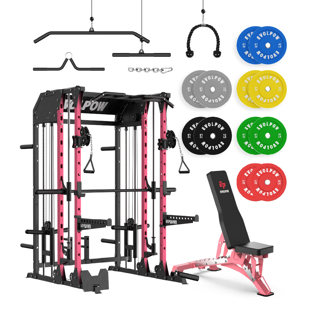 EVOLPOW M2B Brute All-In-One Smith Machine Home Gym Package