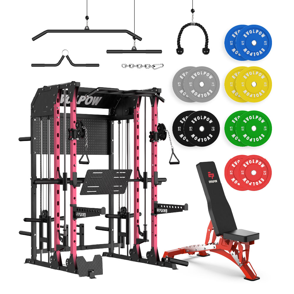 EVOLPOW M2B Brute All-In-One Smith Machine Home Gym Package