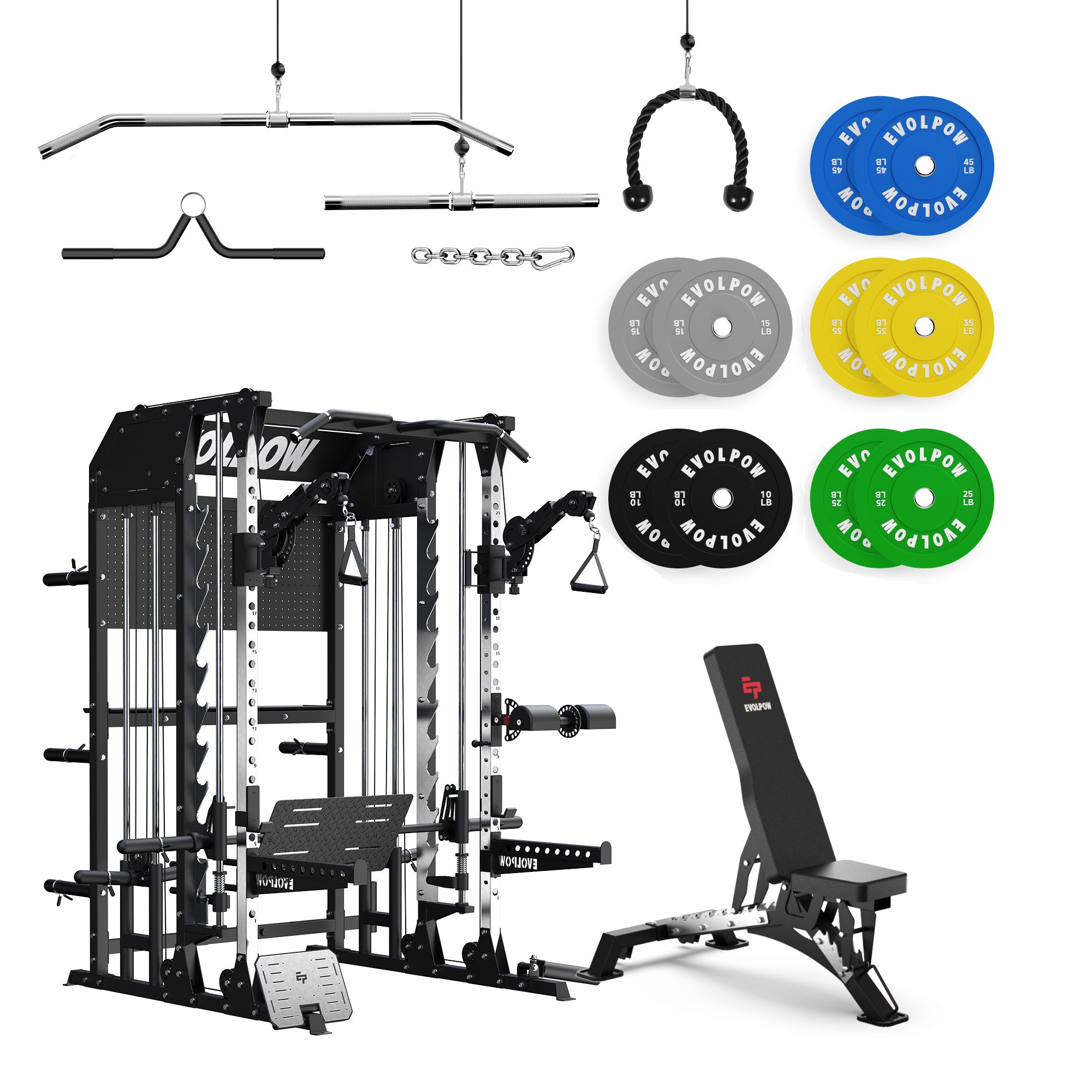EVOLPOW M2B Pro Brute All-In-One Smith Machine Home Gym