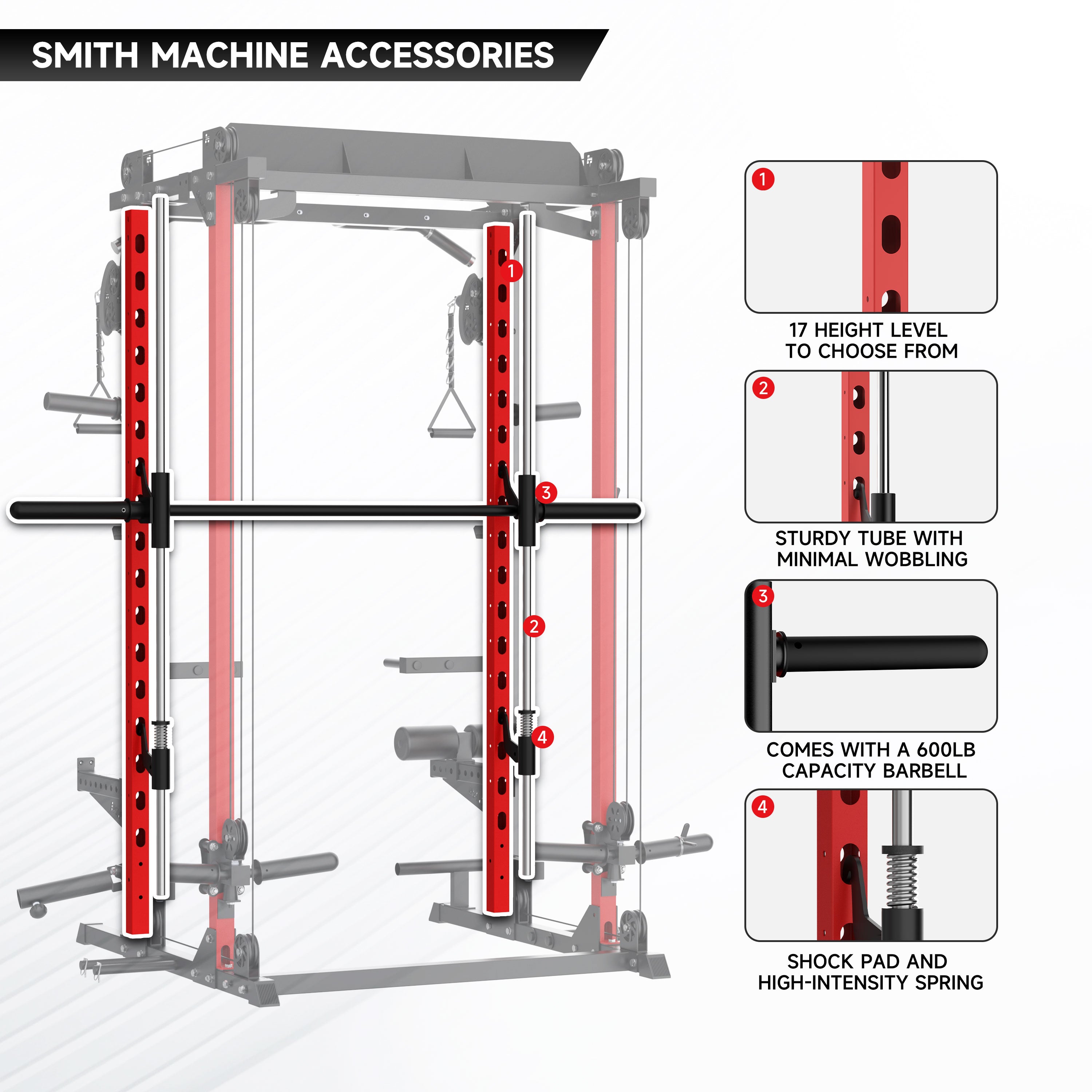 EVOLPOW M2D Brute All-in-One Smith Machine Home Gym Package (Dual Pulley Edition)
