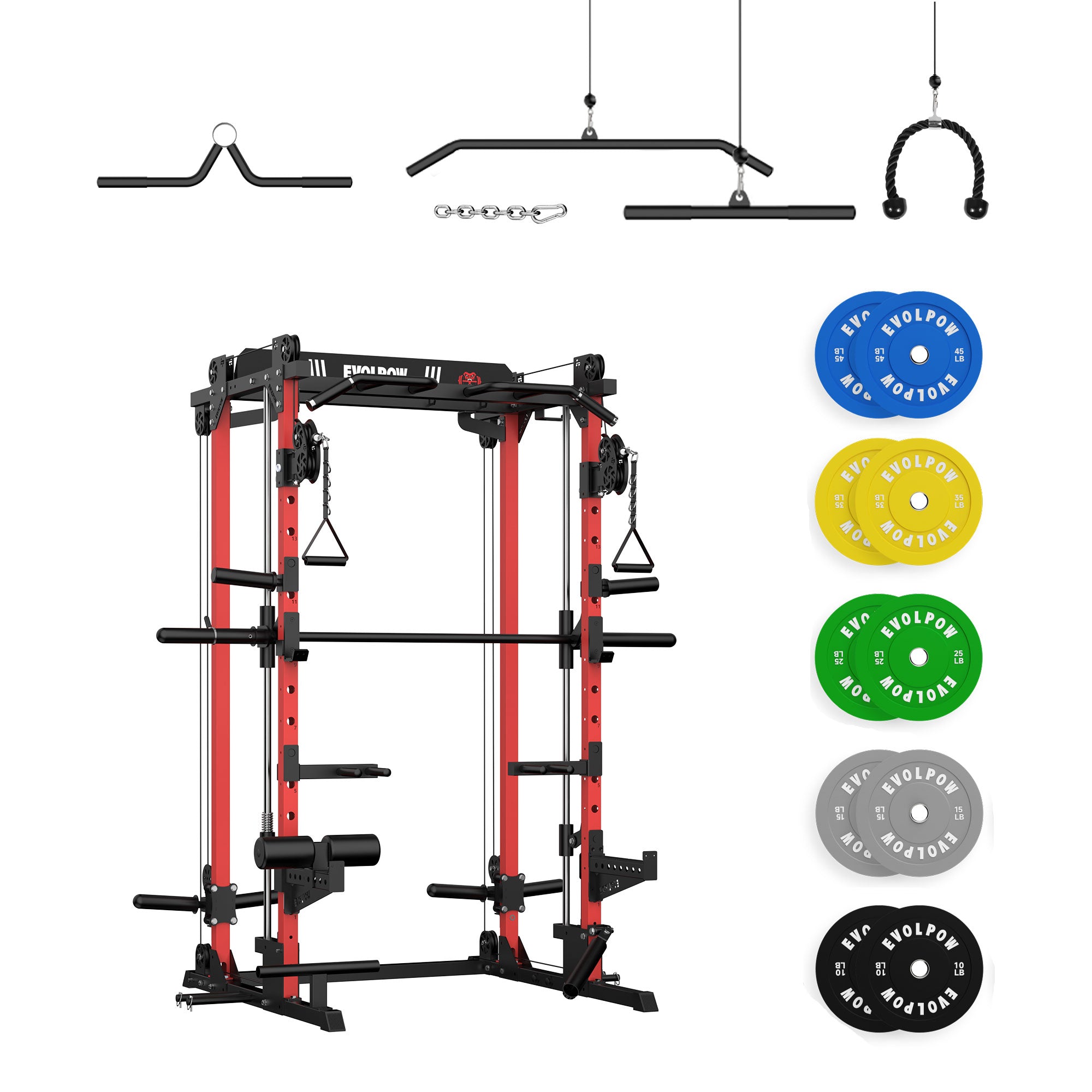EVOLPOW M2D Brute All-in-One Smith Machine Home Gym (Dual Pulley Edition)