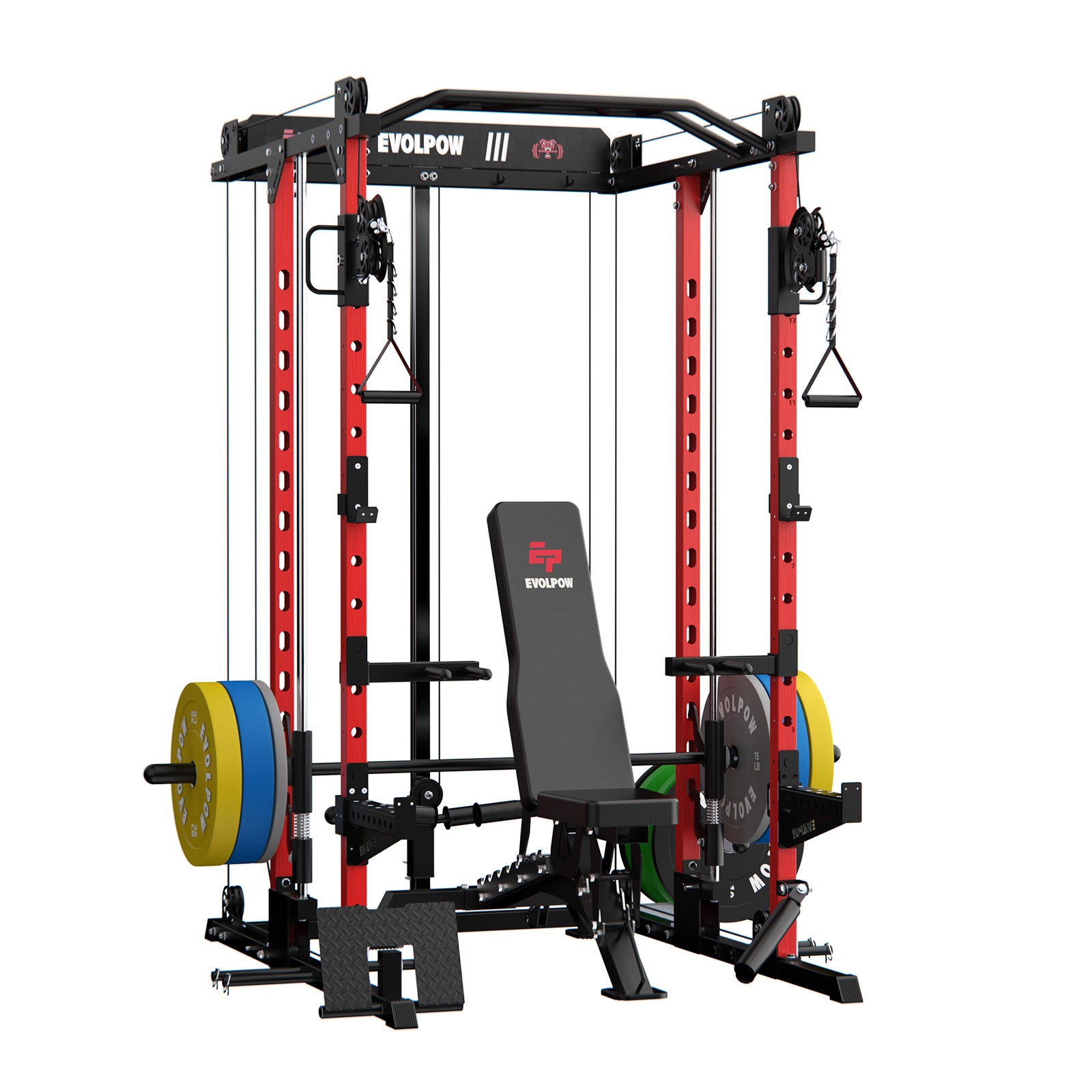 EVOLPOW M2D Brute All-in-One Smith Machine Home Gym Package