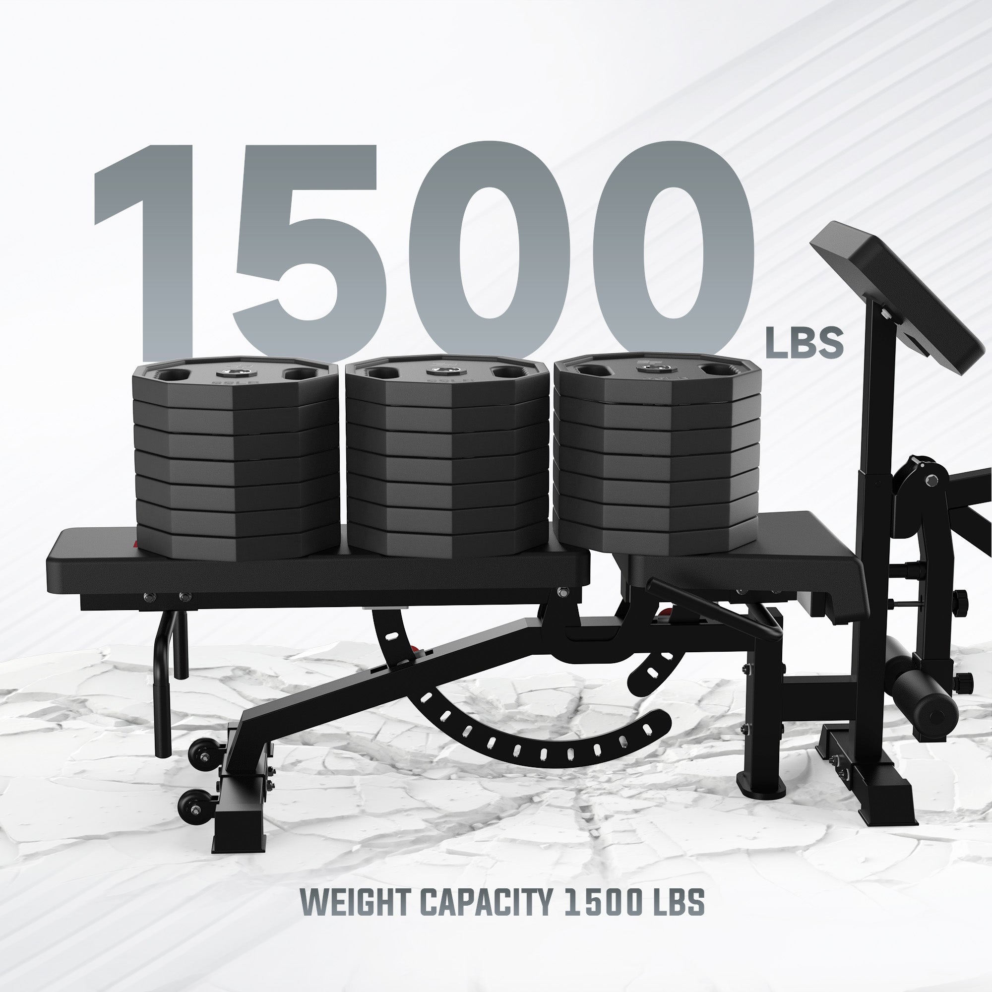 EVOLPOW BEC Multi-functional Adjustable Weight Bench with Preacher Curl and Leg Extension