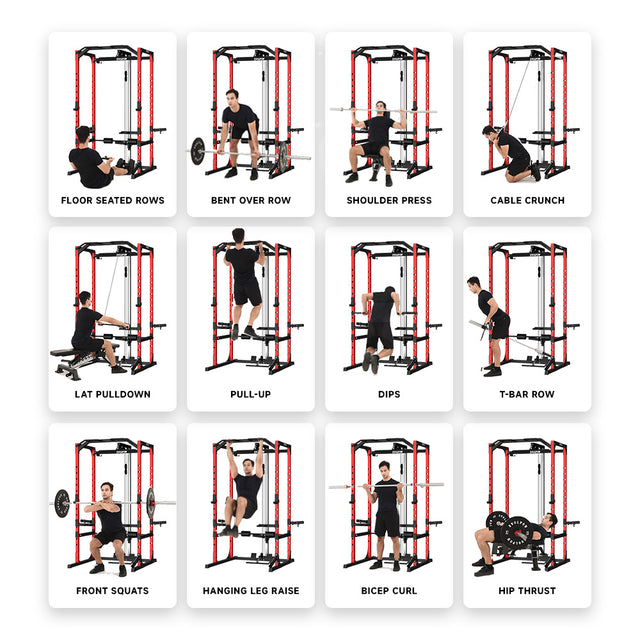 Power Rack Workout Program EVOLPOW P2A Brute All-in-One Power Rack Home Gym Package – Evolpow Fitness