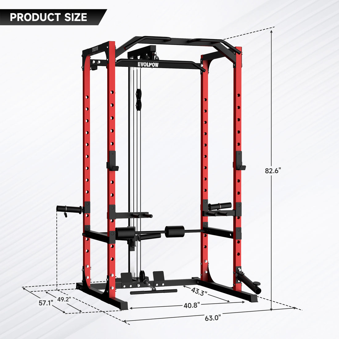 EVOLPOW P2A Brute All-in-One Power Rack Home Gym - For Beginner ...