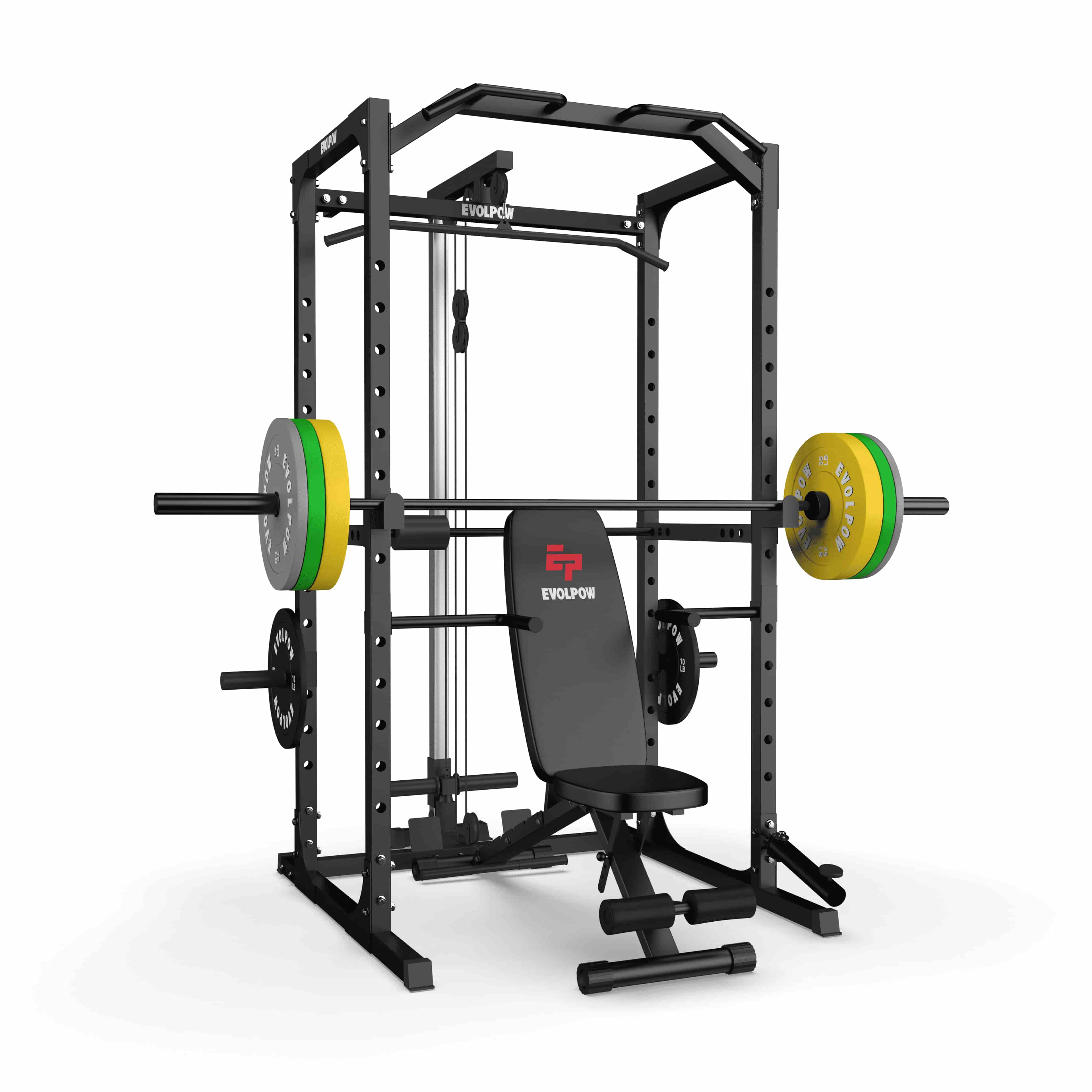 EVOLPOW P2A Brute All in One Power Rack Home Gym Package