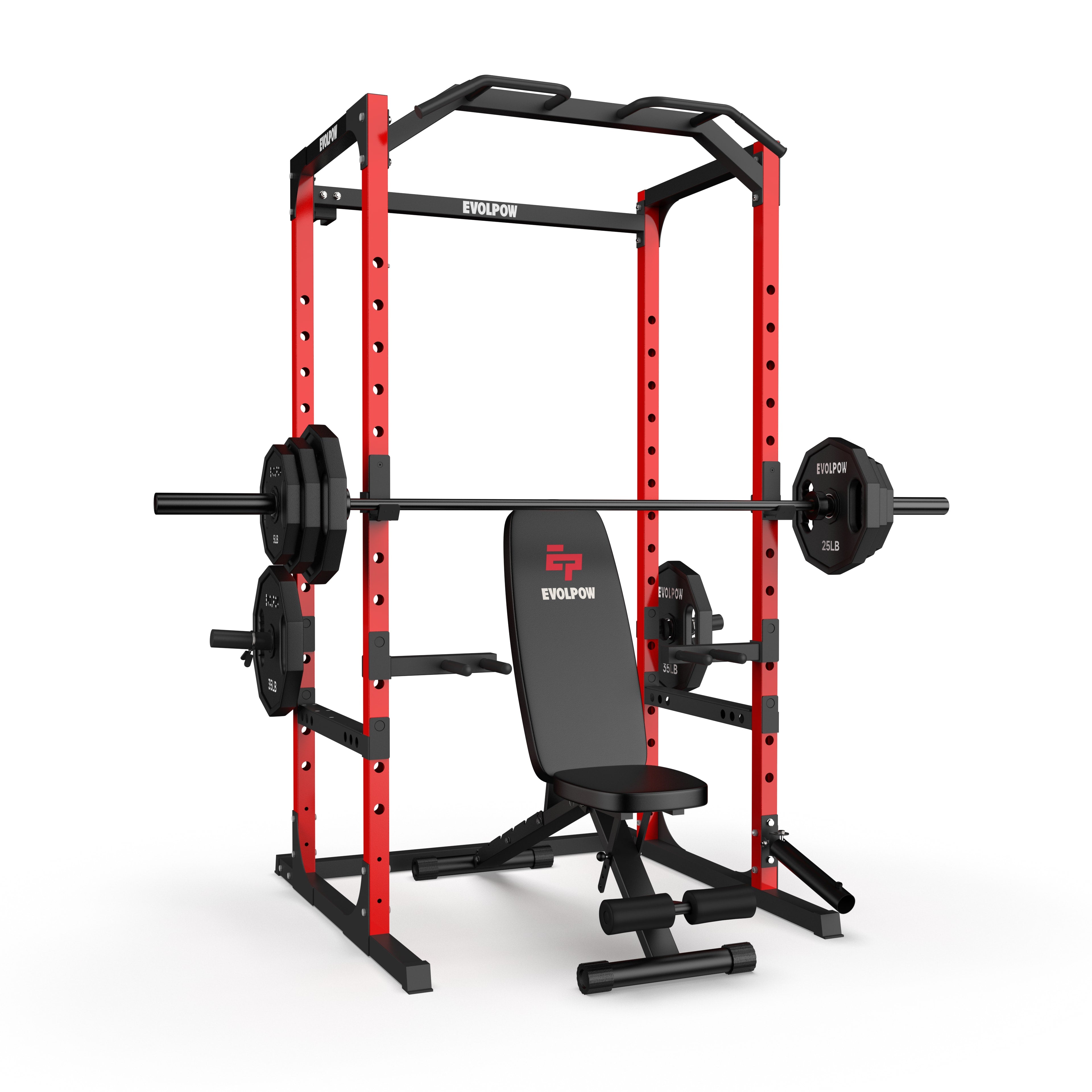 EVOLPOW P2A Brute All in One Power Rack Home Gym Package