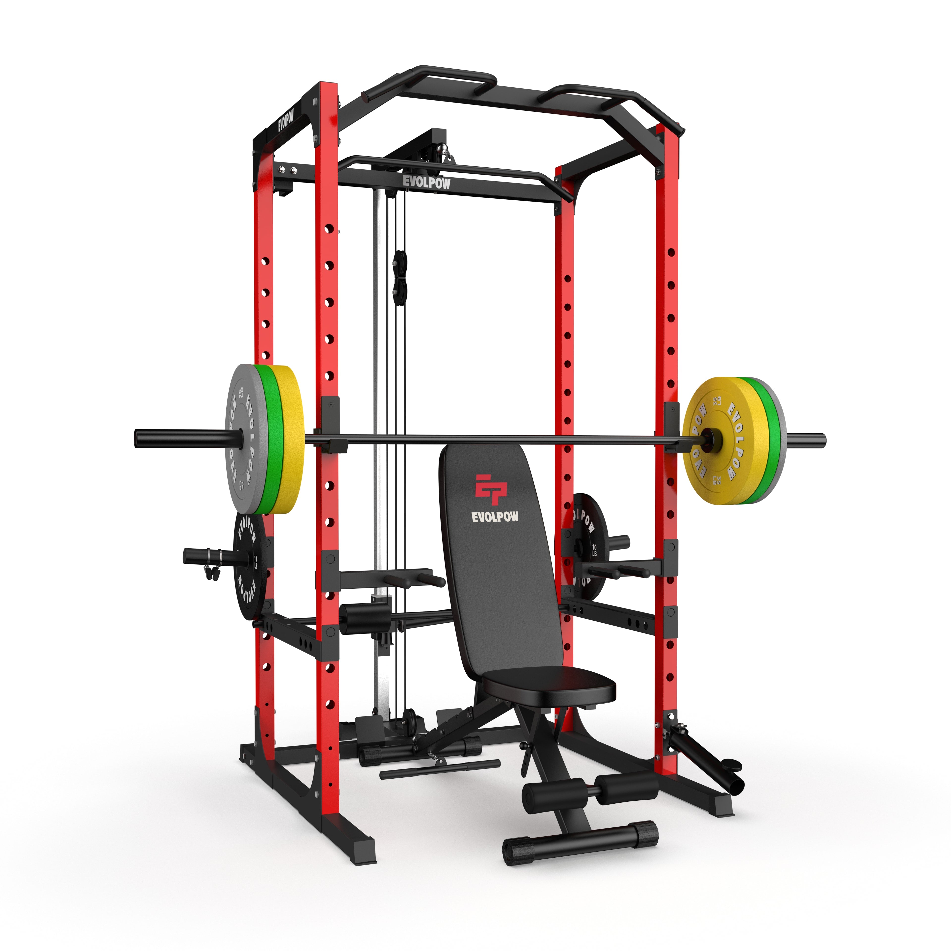 EVOLPOW P2A Brute All in One Power Rack Home Gym Package Evolpow Fitness