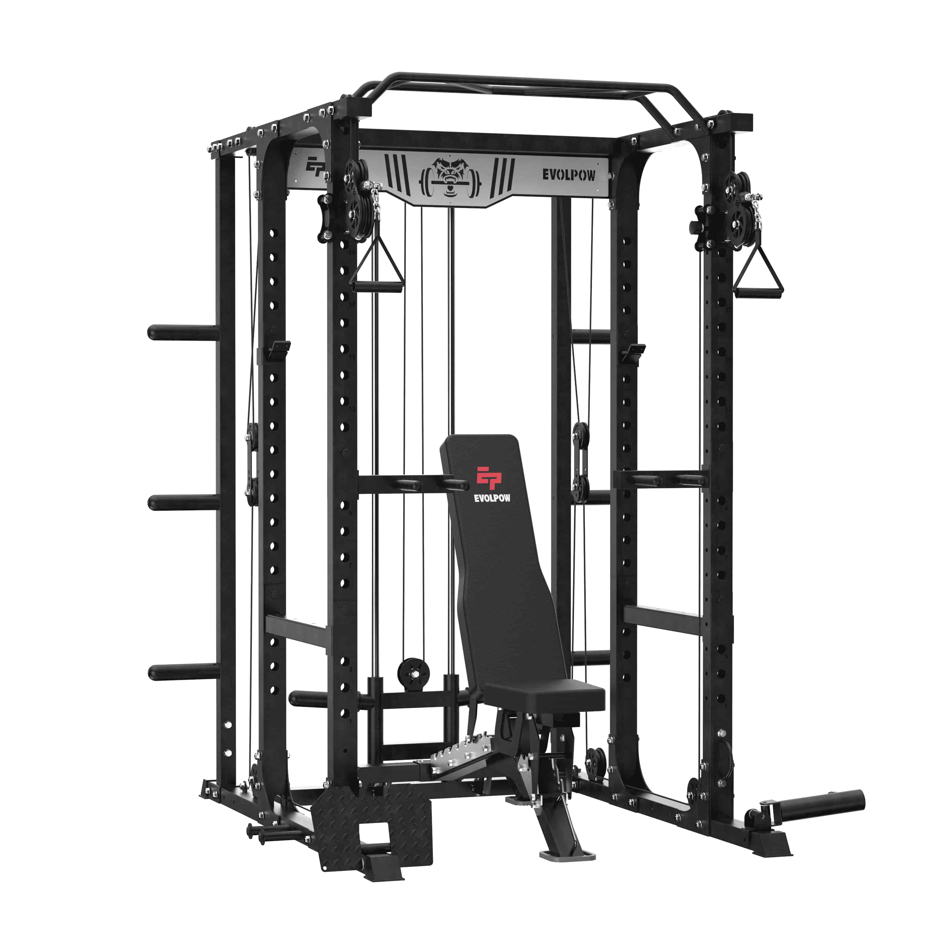 EVOLPOW P3A Tank Upgraded All in One Power Rack Home Gym Best Seller