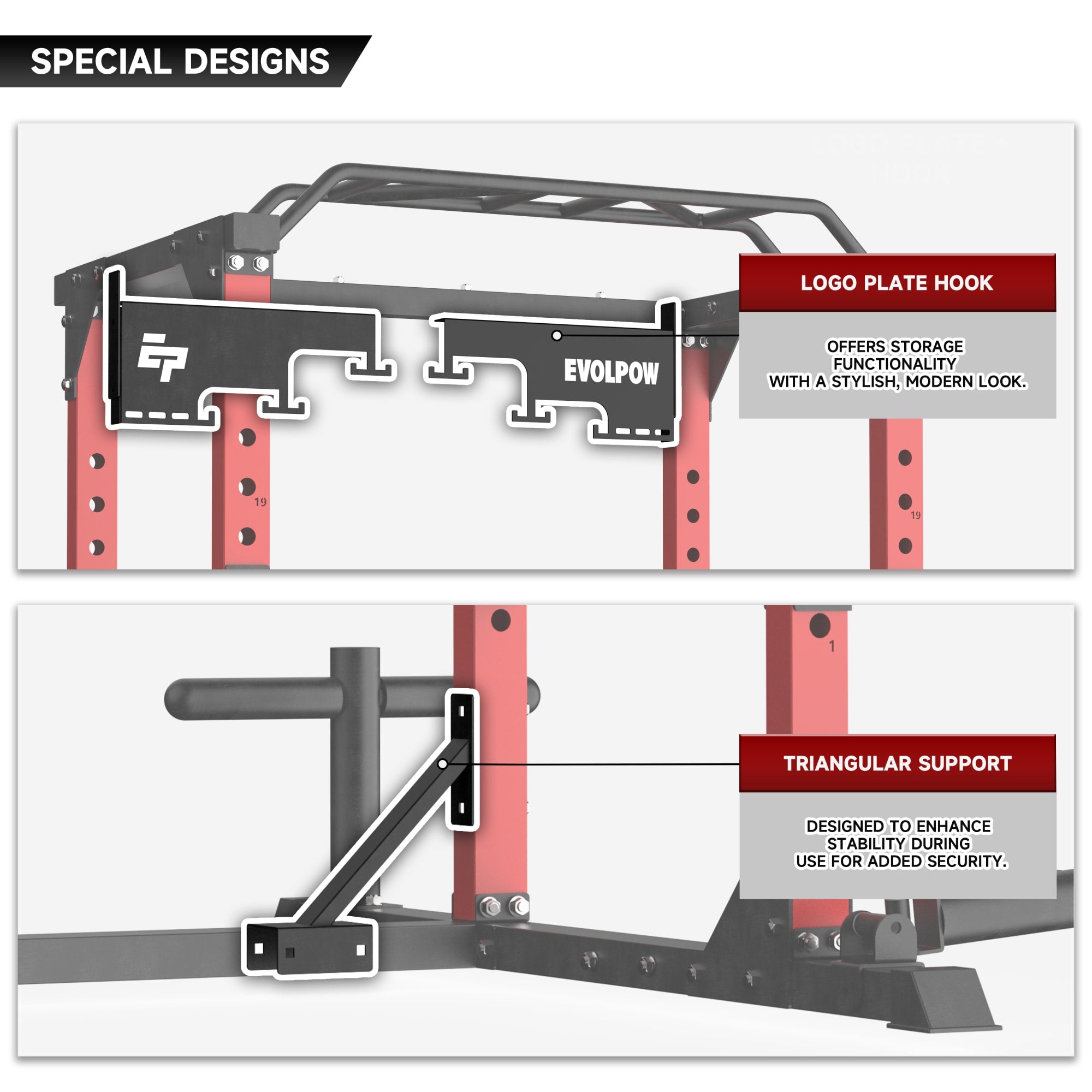 EVOLPOW P3B Tank All-in-One Power Rack Home Gym Package