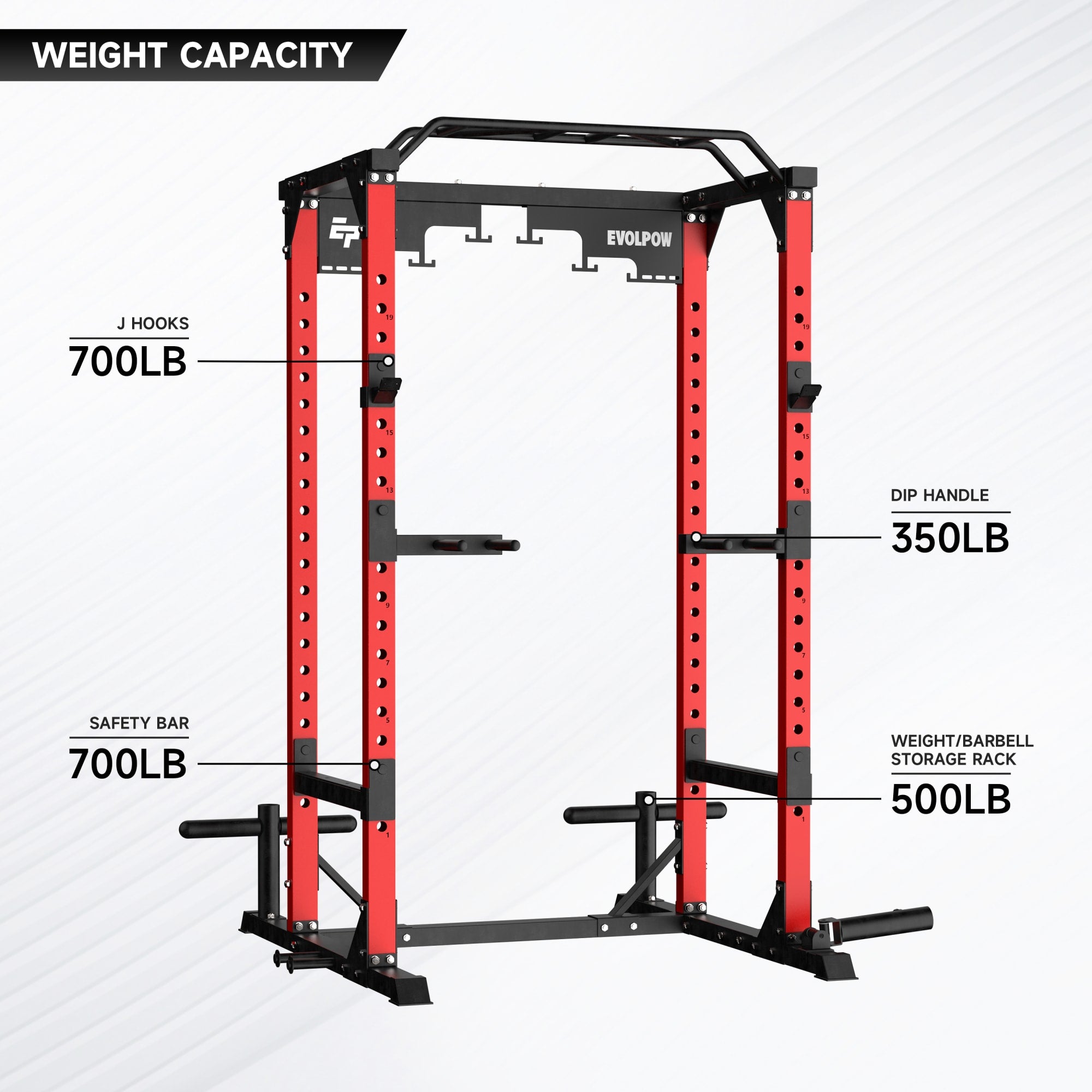 EVOLPOW P3B Tank All-in-One Power Rack Home Gym Package