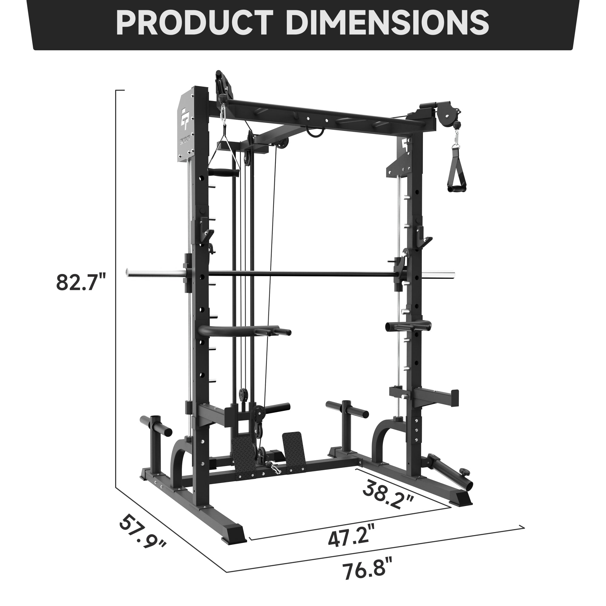 EVOLPOW S3A Tank All-in-One Smith Machine Home Gym Package