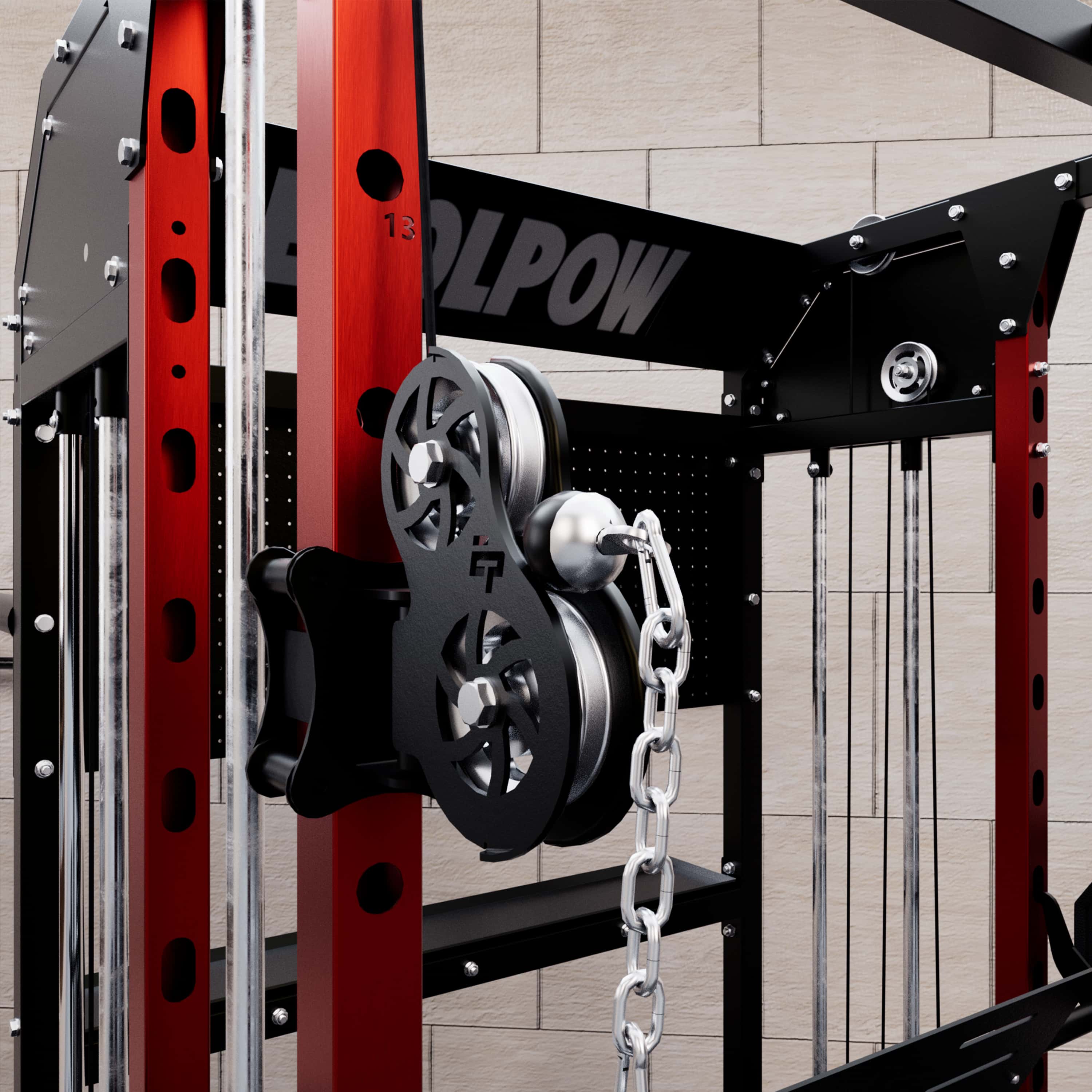 EVOLPOW Rack Attachment Aluminum Pulley Set