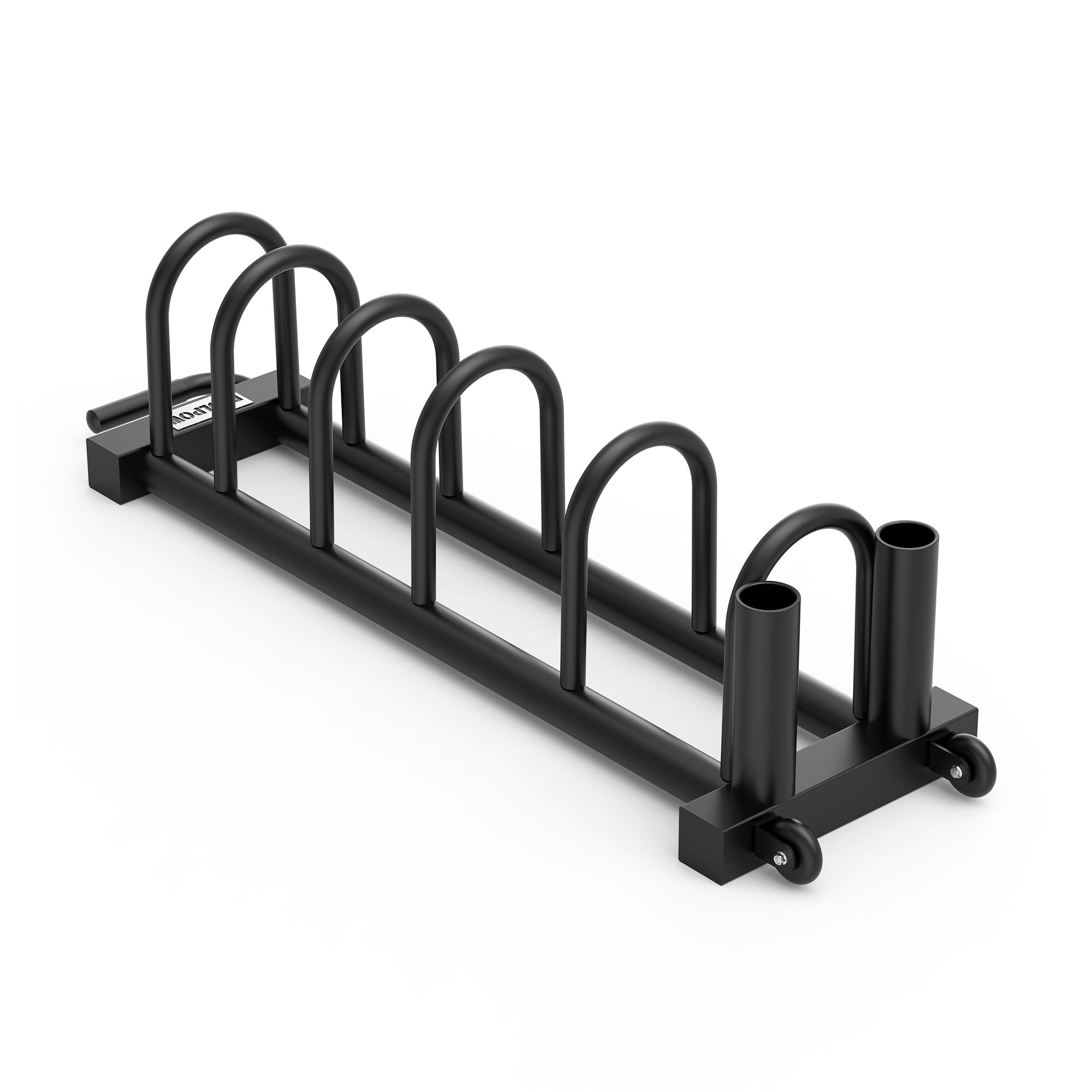 Evolpow Horizontal Plate and Olympic Bar Rack with Wheels
