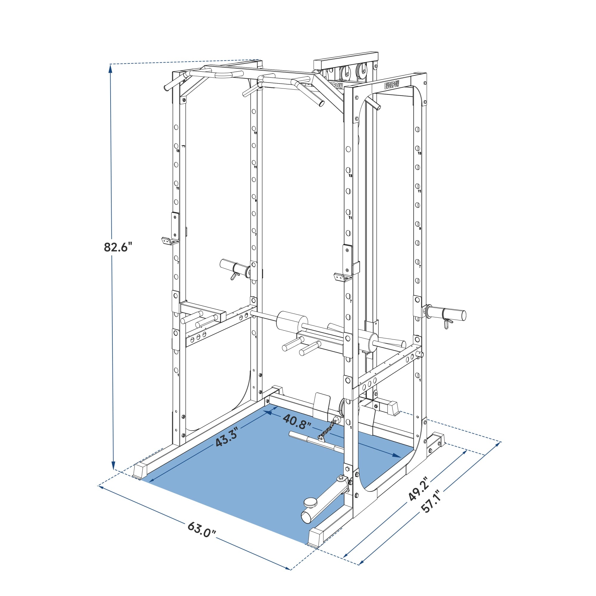 Buff dudes power rack dimensions online