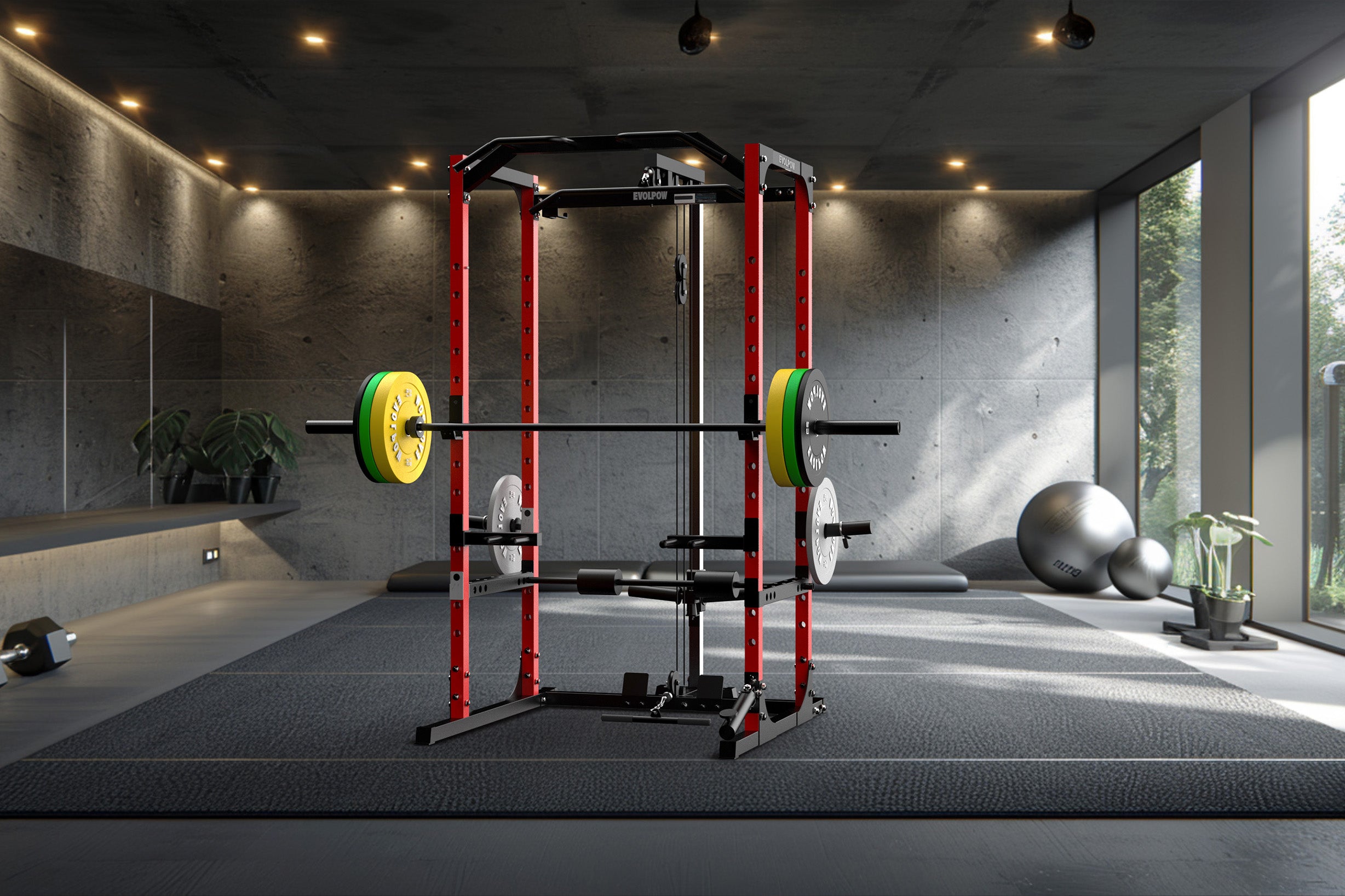 EVOLPOW P2A Brute All-in-One Power Rack Home Gym - For Beginner ...