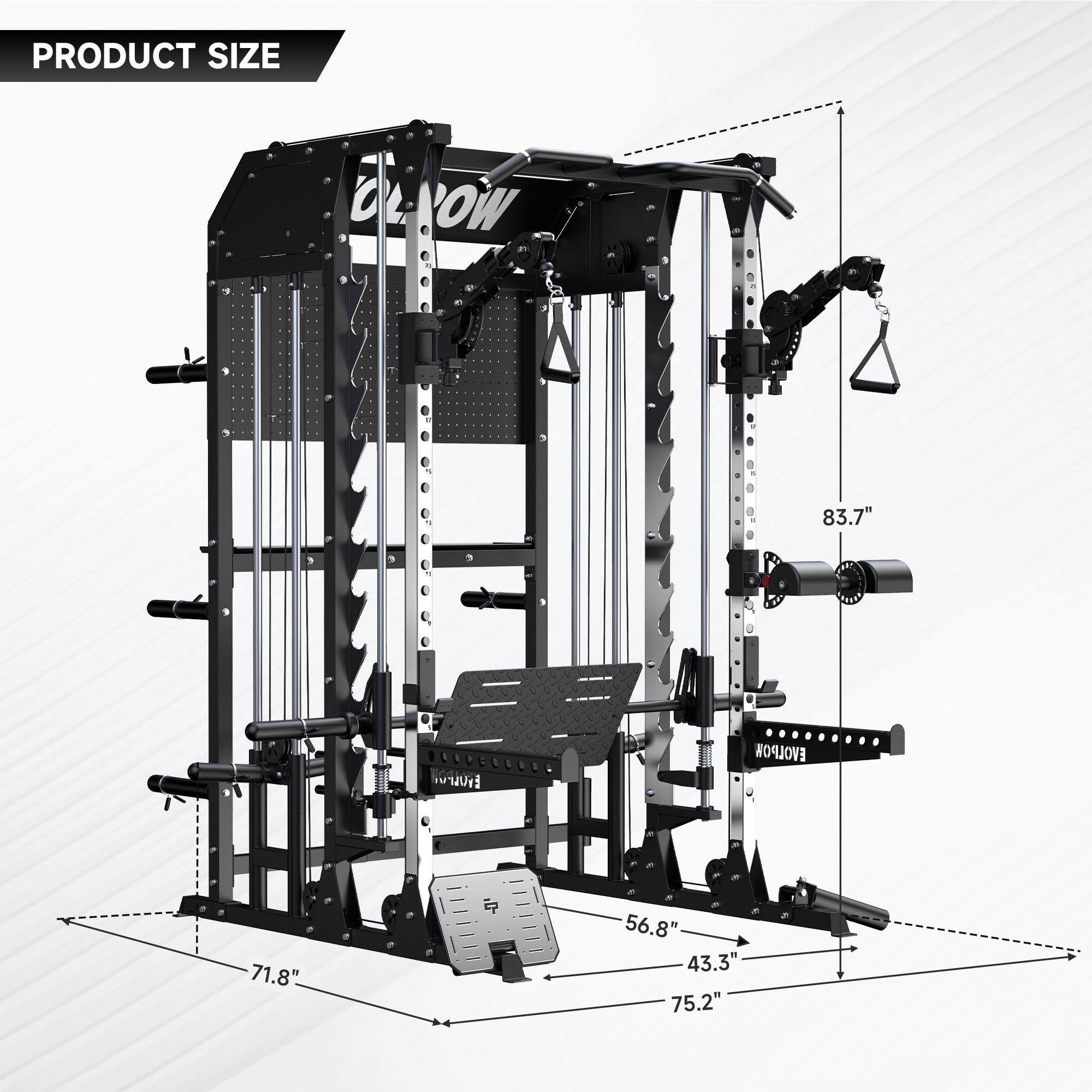 EVOLPOW M2B Pro Brute All-In-One Smith Machine Home Gym