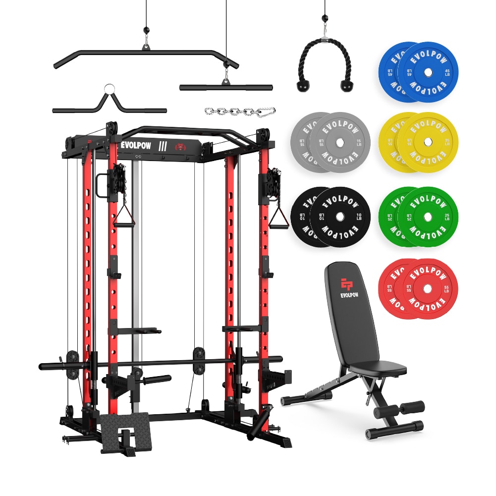 EVOLPOW M2D Brute All-in-One Smith Machine Home Gym Package