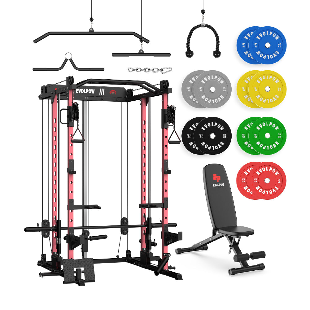 EVOLPOW M2D Brute All-in-One Smith Machine Home Gym Package