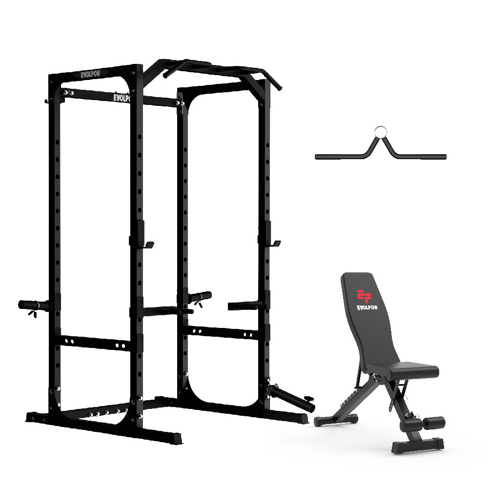 EVOLPOW P2A Brute All-in-One Power Rack Home Gym - For Beginner