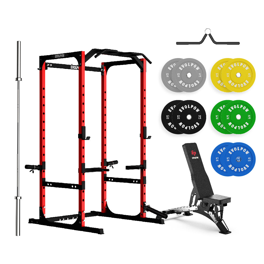 EVOLPOW P2A Brute All-in-One Power Rack Home Gym - For Beginner