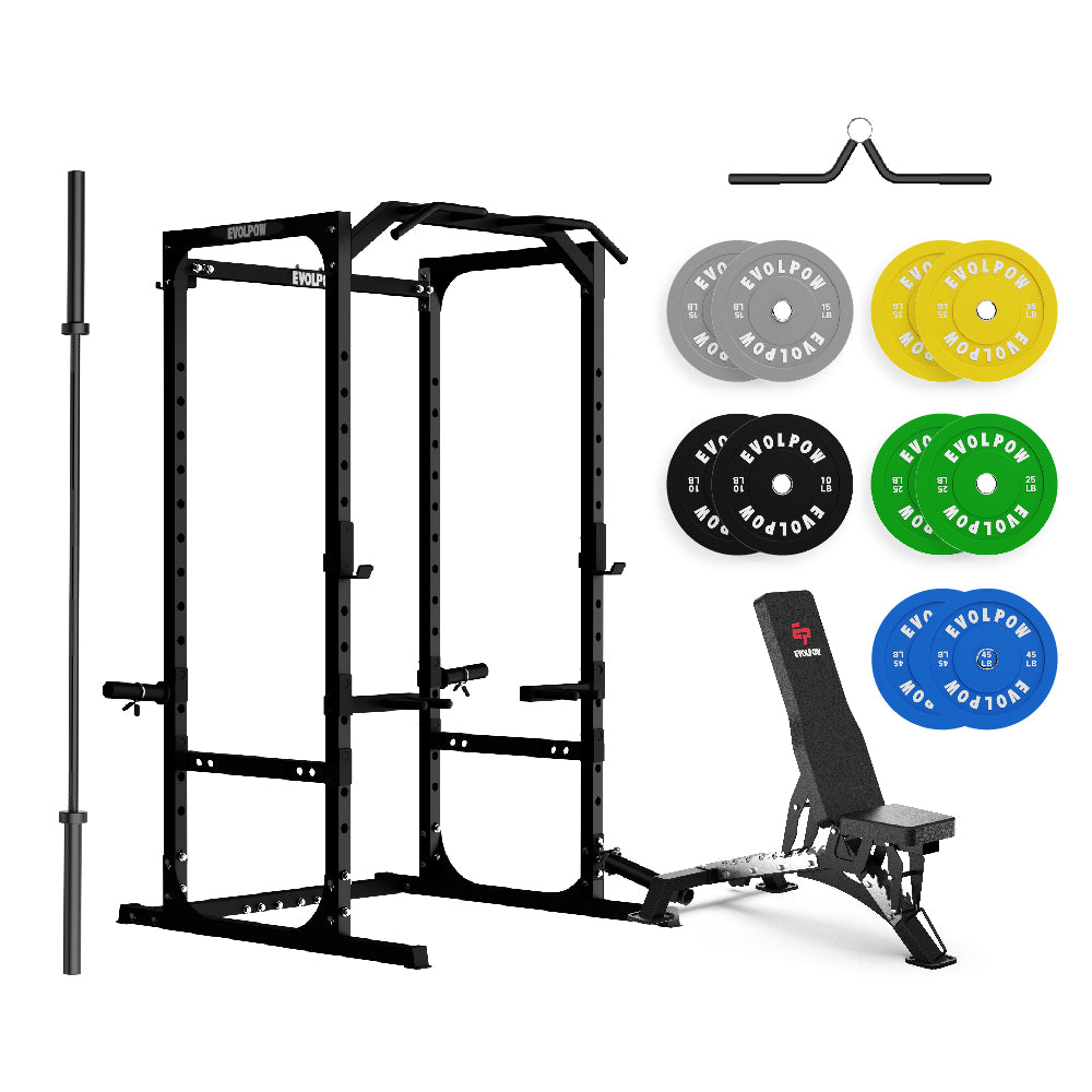 EVOLPOW P2A Brute All-in-One Power Rack Home Gym Package