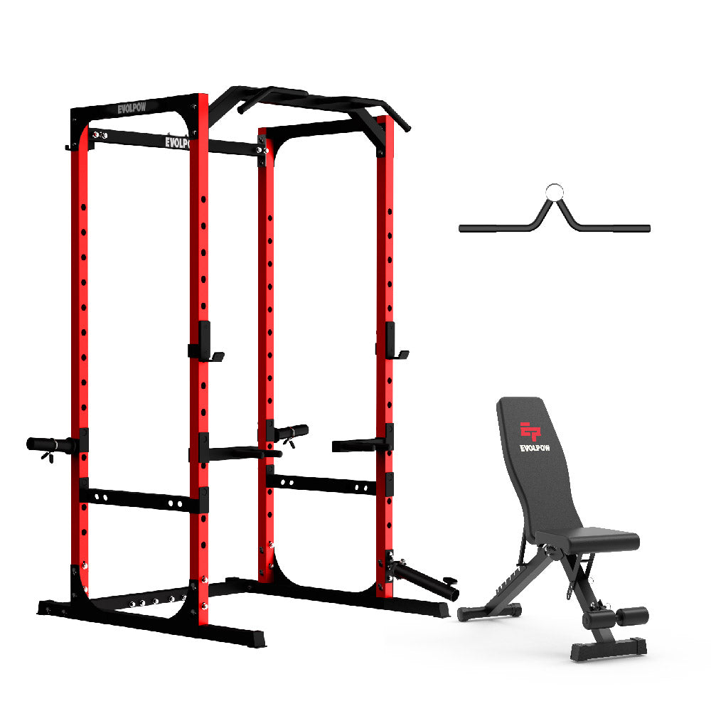 EVOLPOW P2A Brute All-in-One Power Rack Home Gym - For Beginner