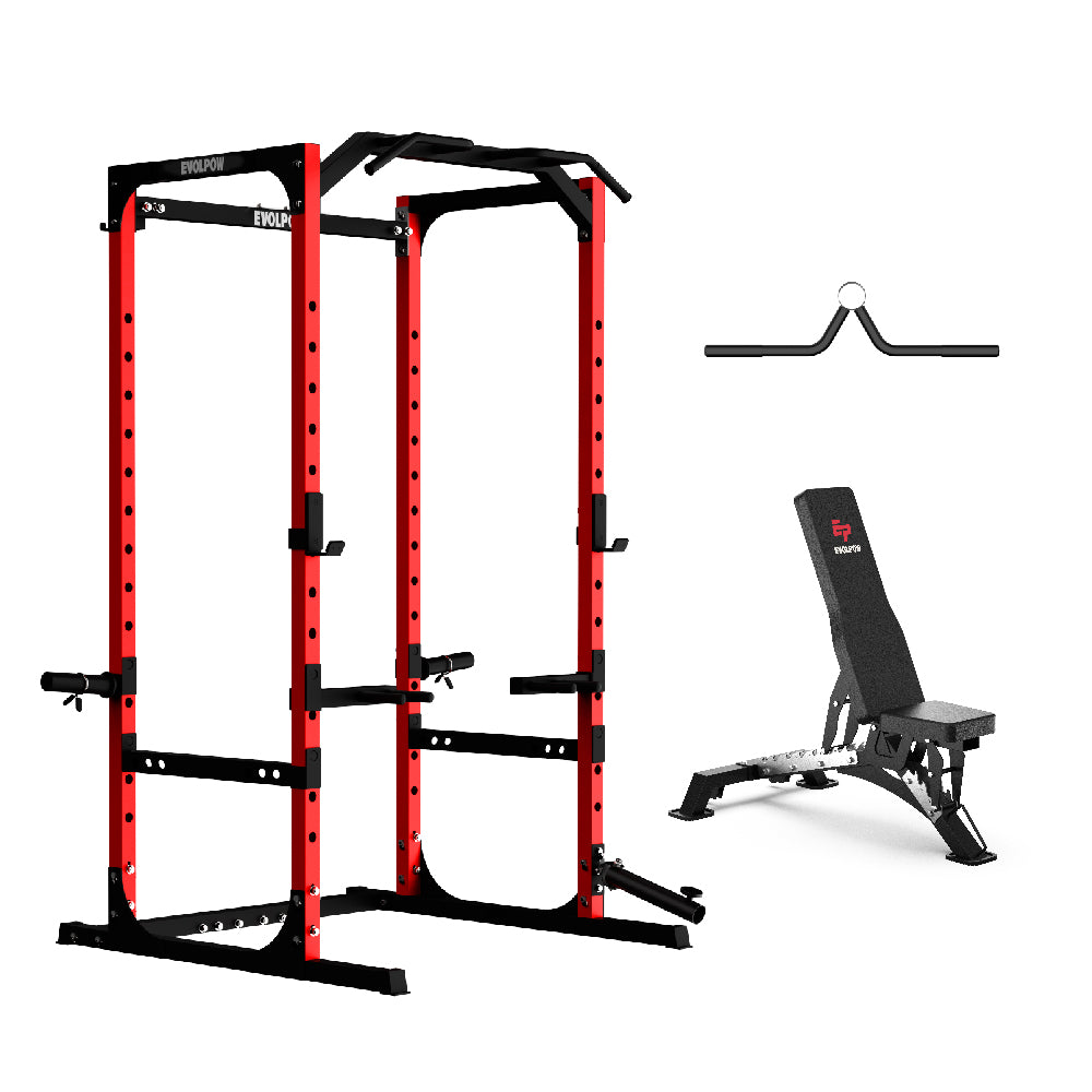 EVOLPOW P2A Brute All-in-One Power Rack Home Gym - For Beginner