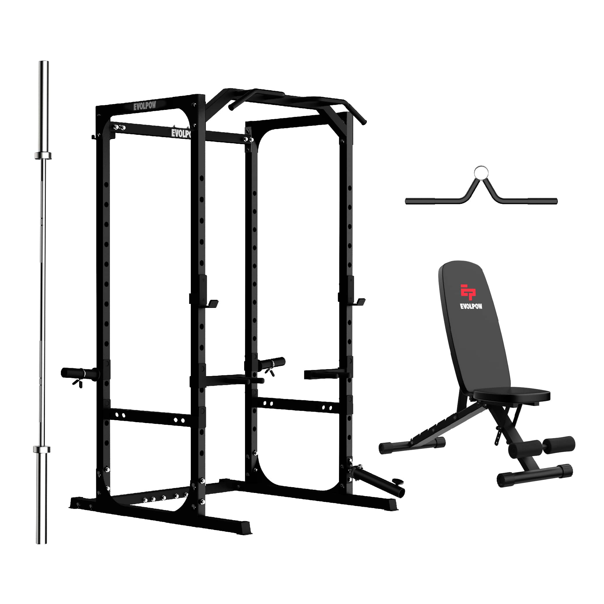 EVOLPOW P2A Brute All-in-One Power Rack Home Gym - For Beginner