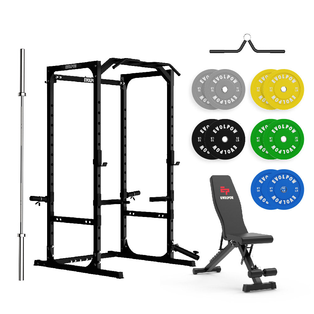 EVOLPOW P2A Brute All-in-One Power Rack Home Gym - For Beginner