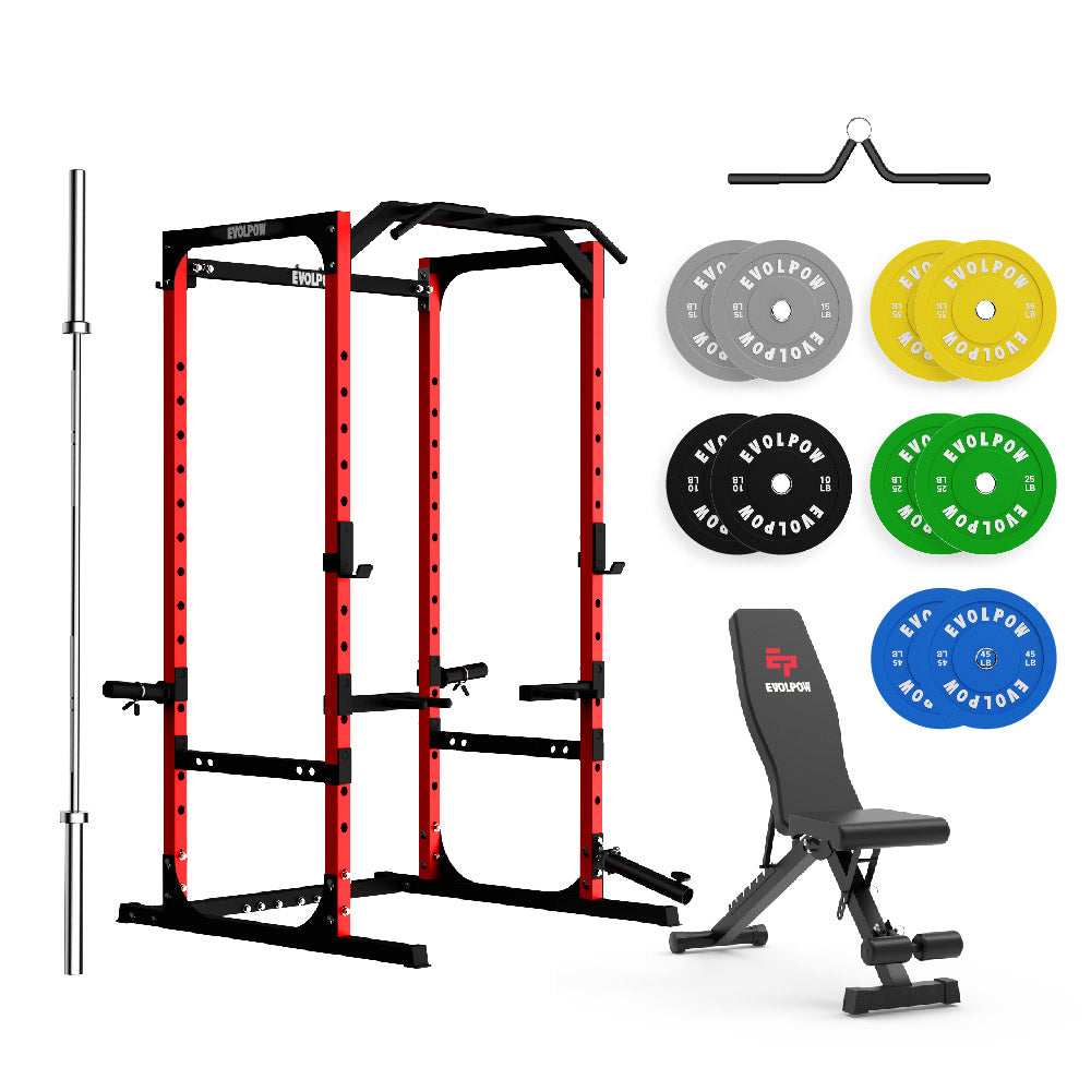 EVOLPOW P2A Brute All-in-One Power Rack Home Gym - For Beginner