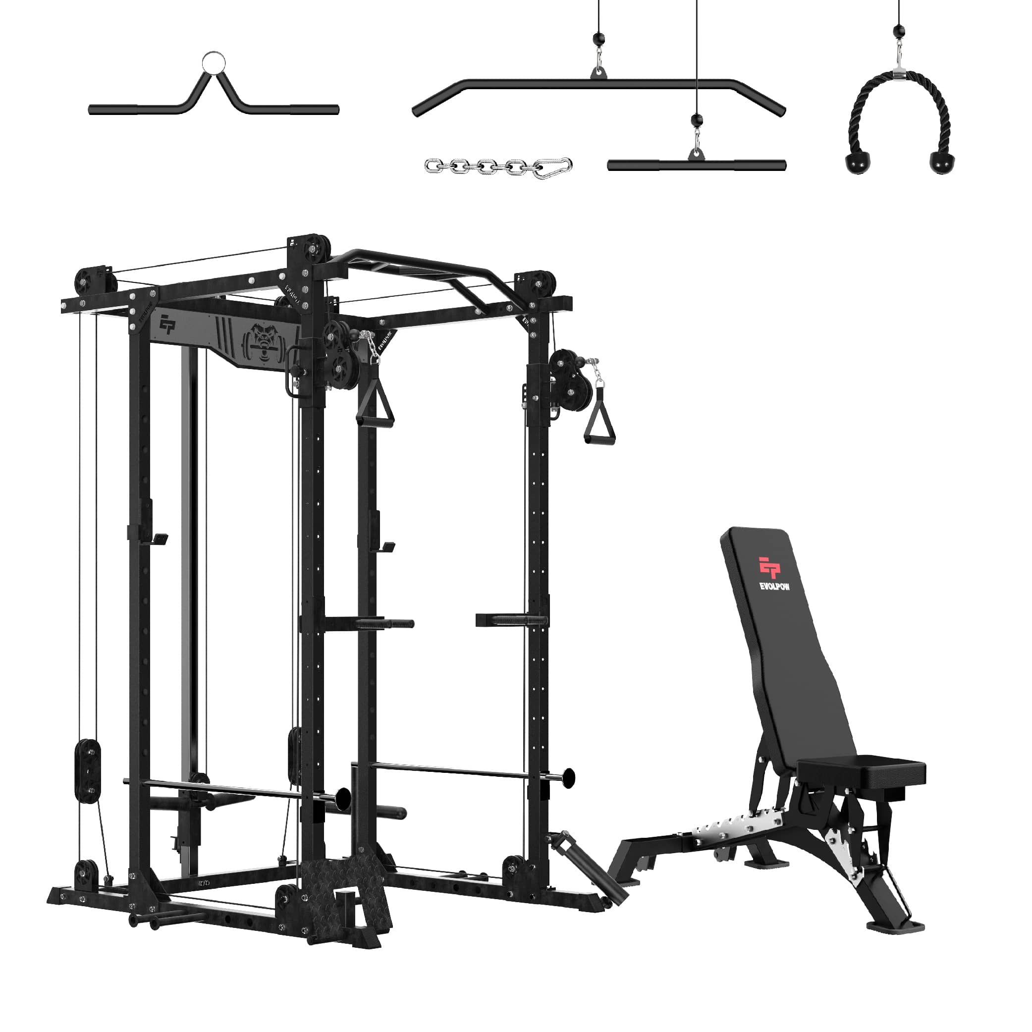 EVOLPOW P2D Brute All-in-One Power Rack Home Gym