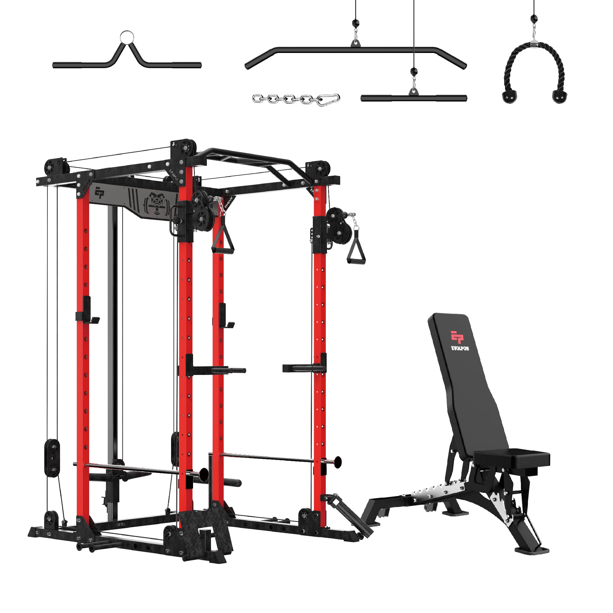EVOLPOW P2D Brute All-in-One Power Rack Home Gym