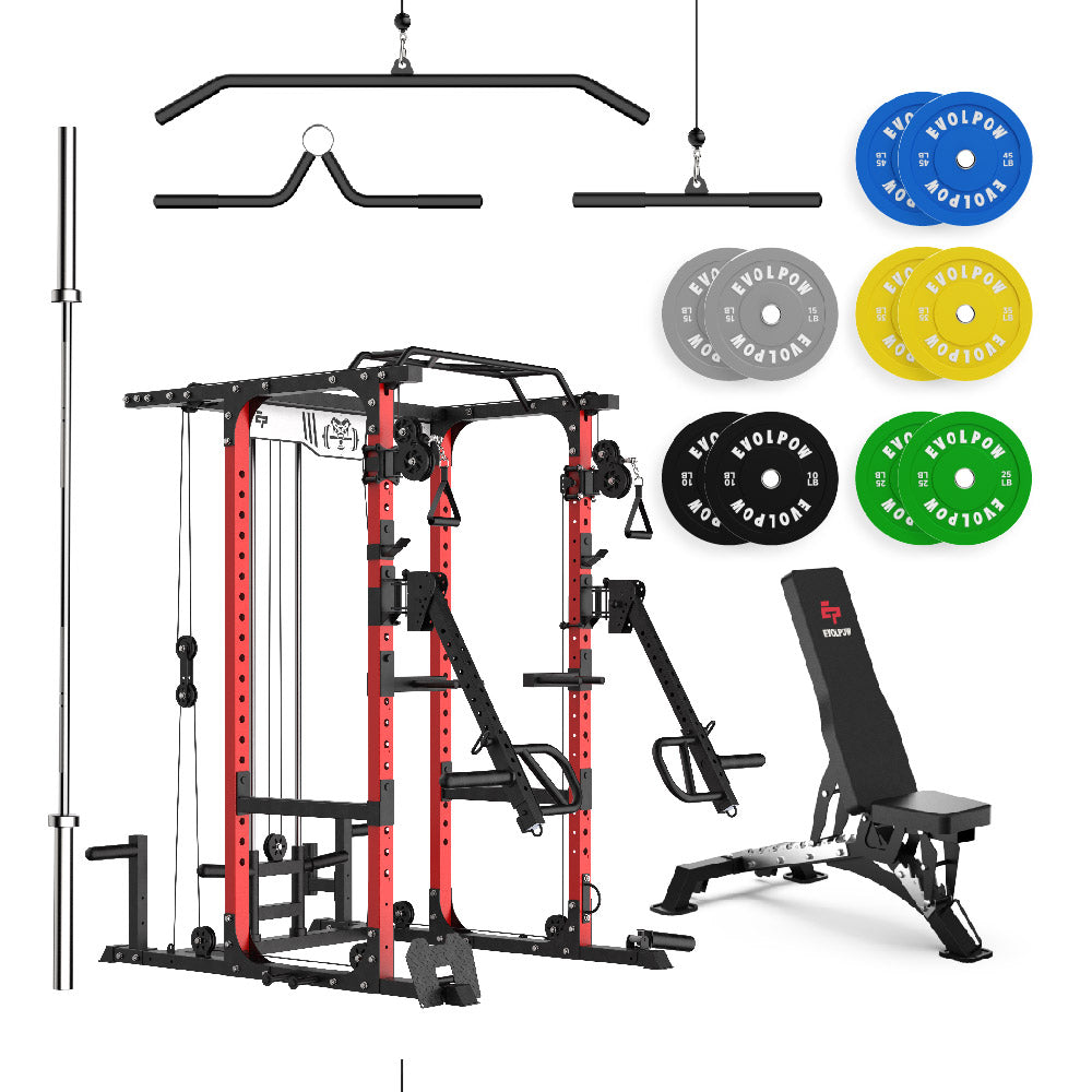 EVOLPOW P3A Tank Upgraded All-in-One Power Rack Home Gym - Best Seller