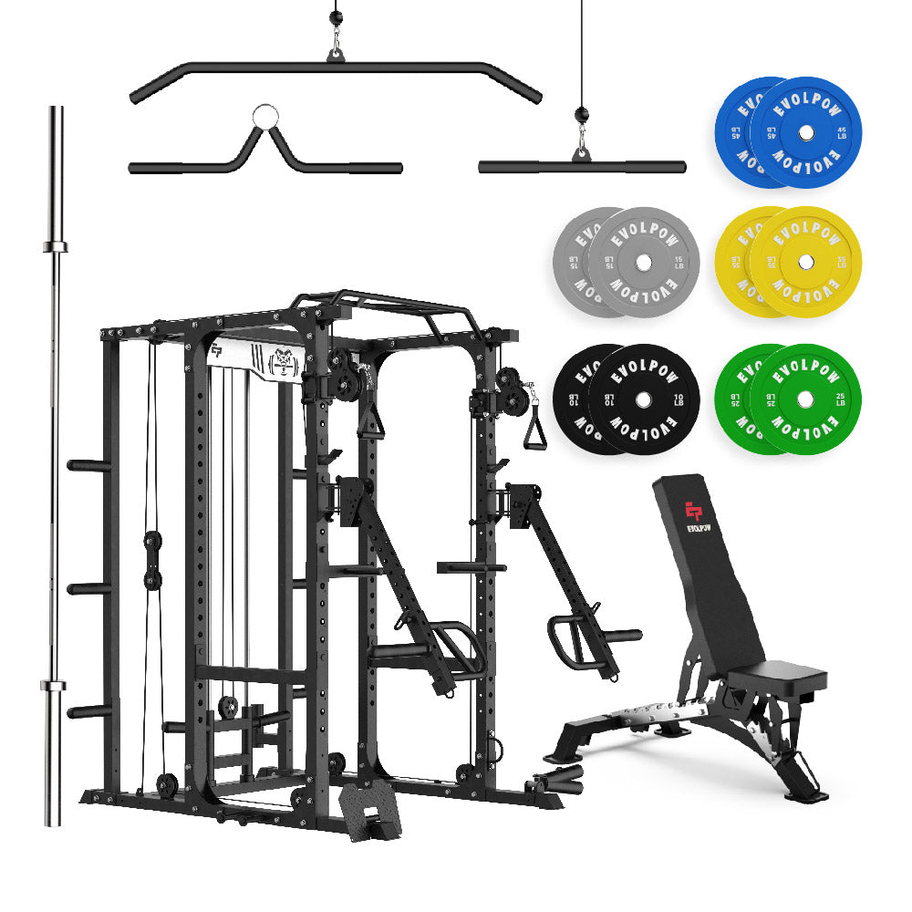 EVOLPOW P3A Tank Upgraded All-in-One Power Rack Home Gym - Best Seller