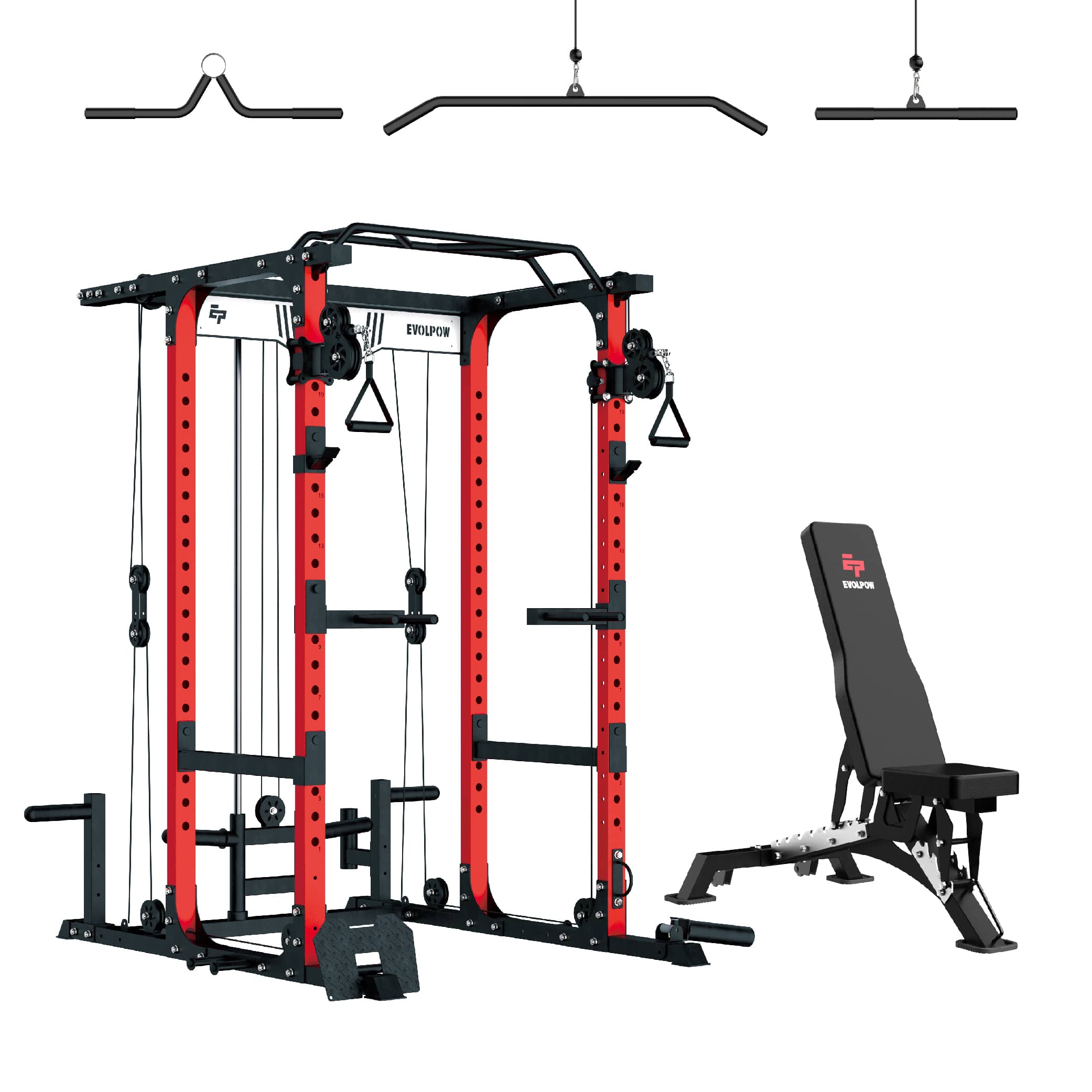 EVOLPOW P3A Tank Upgraded All-in-One Power Rack Home Gym - Best Seller