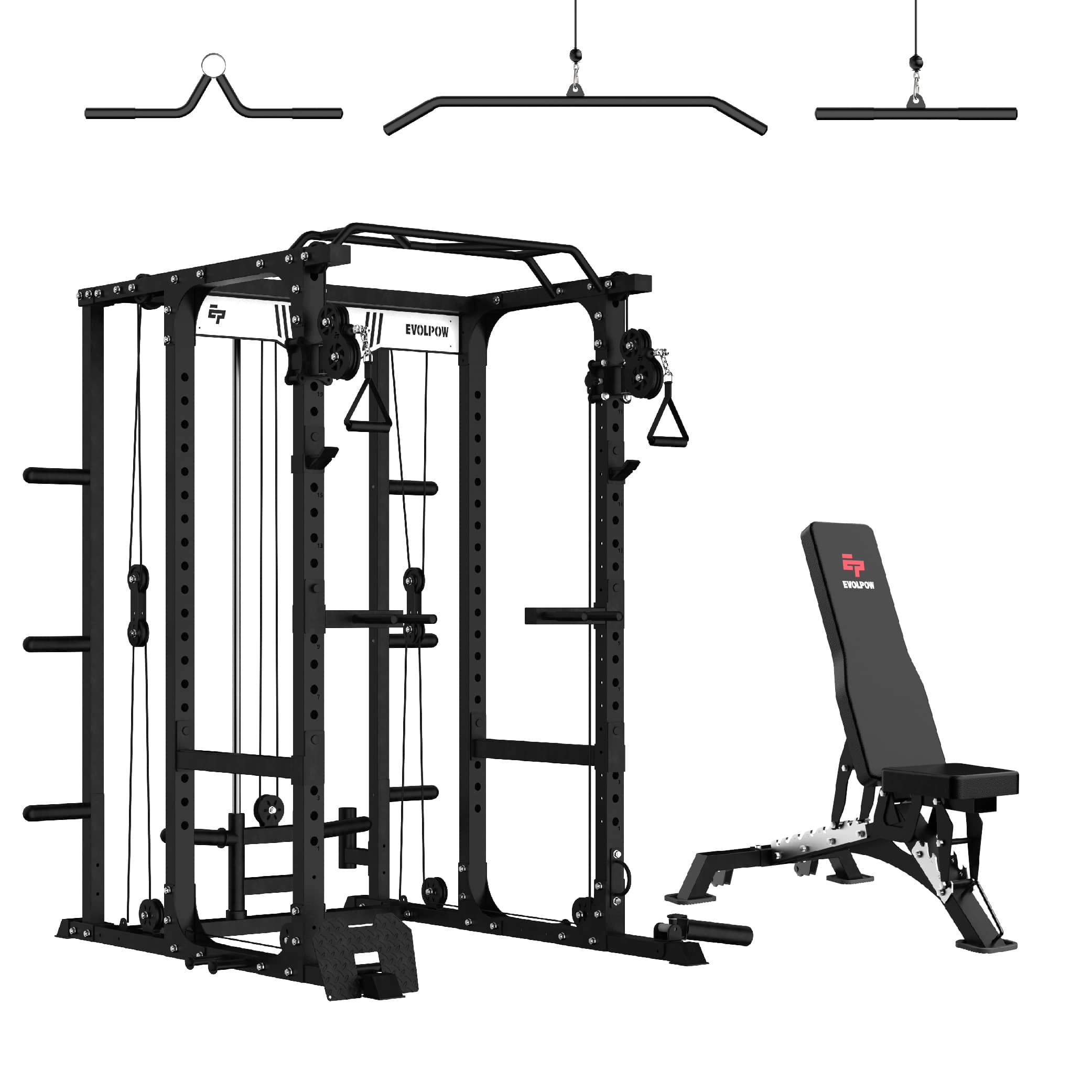 EVOLPOW P3A Tank Upgraded All-in-One Power Rack Home Gym - Best Seller