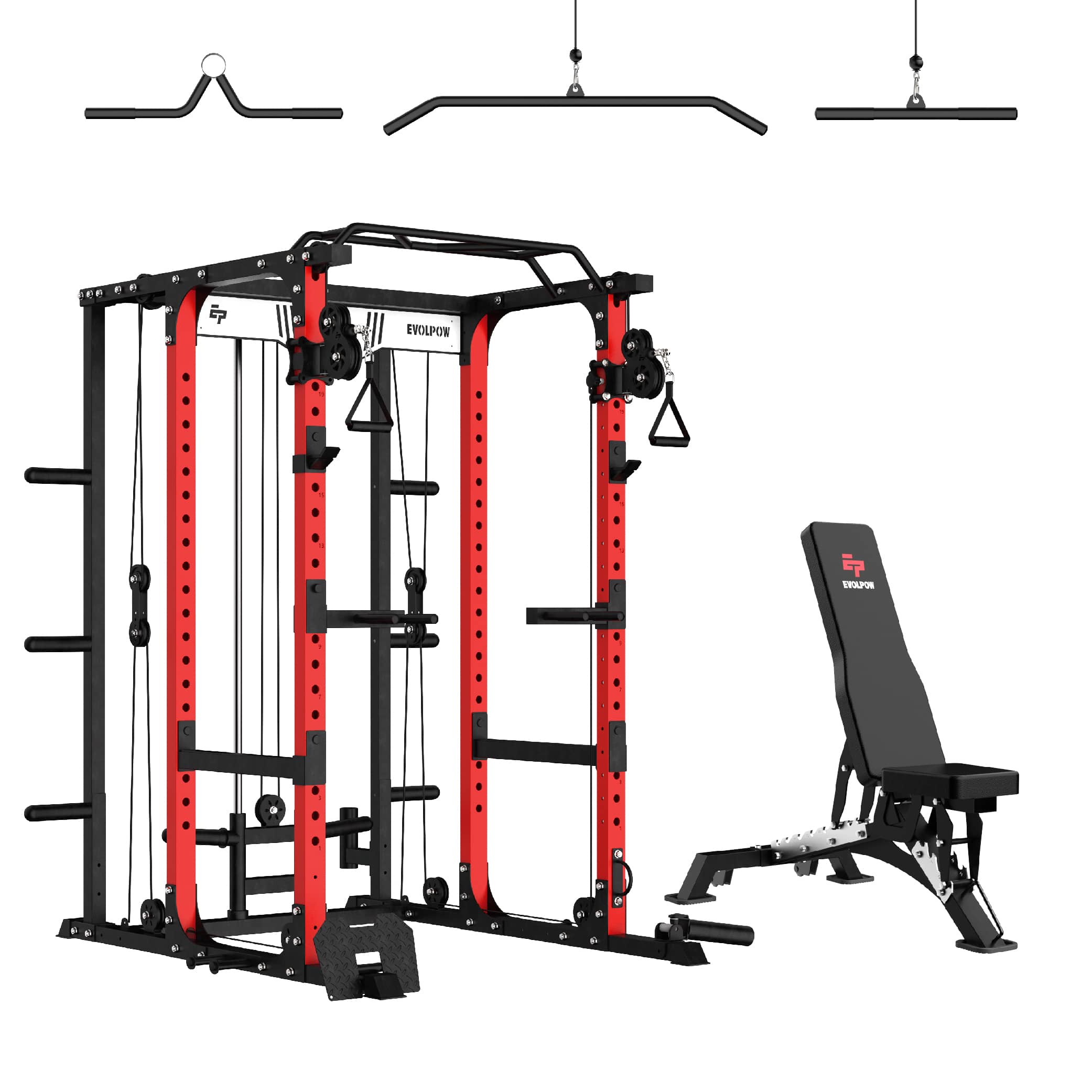 EVOLPOW P3A Tank Upgraded All-in-One Power Rack Home Gym - Best Seller