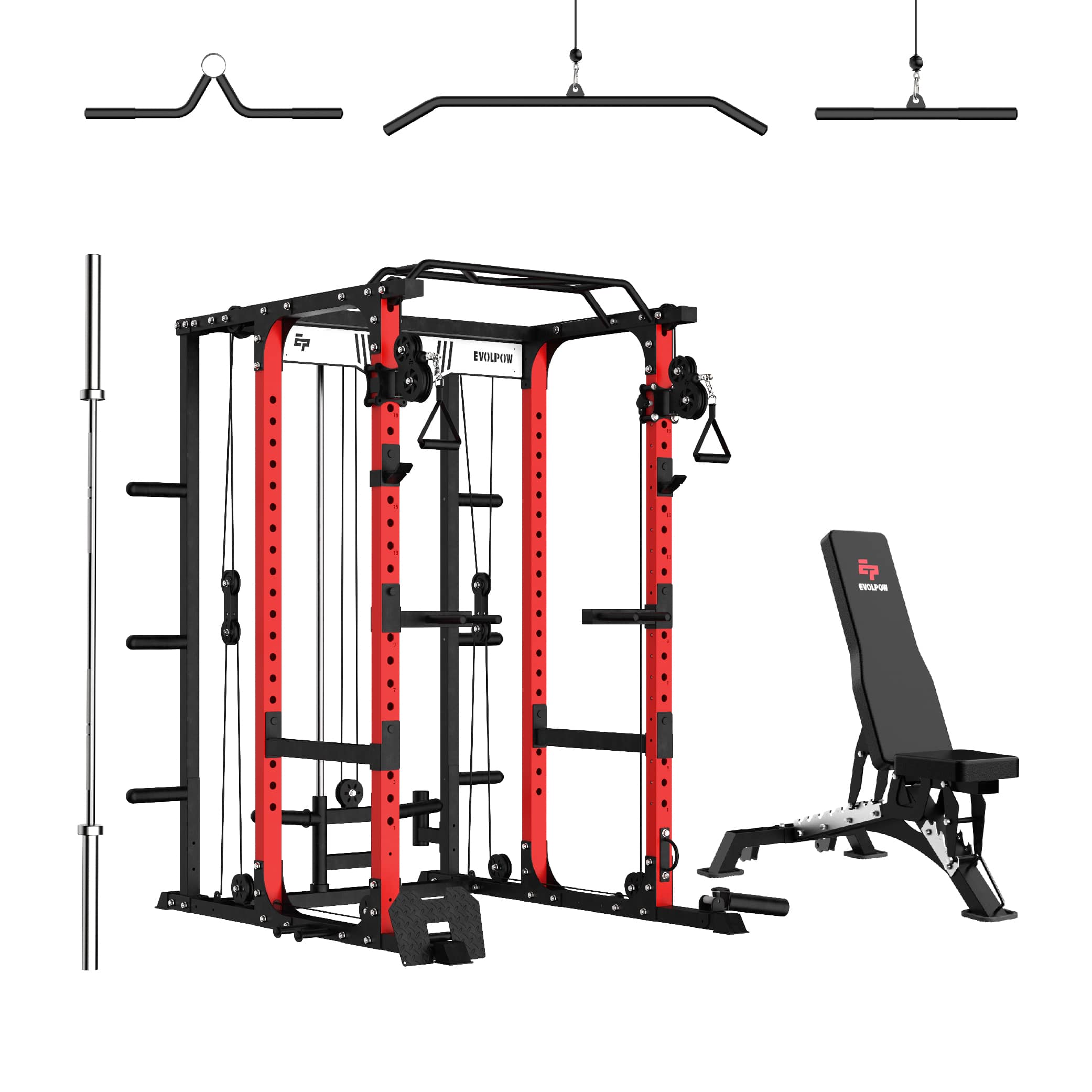 EVOLPOW P3A Tank Upgraded All-in-One Power Rack Home Gym - Best Seller