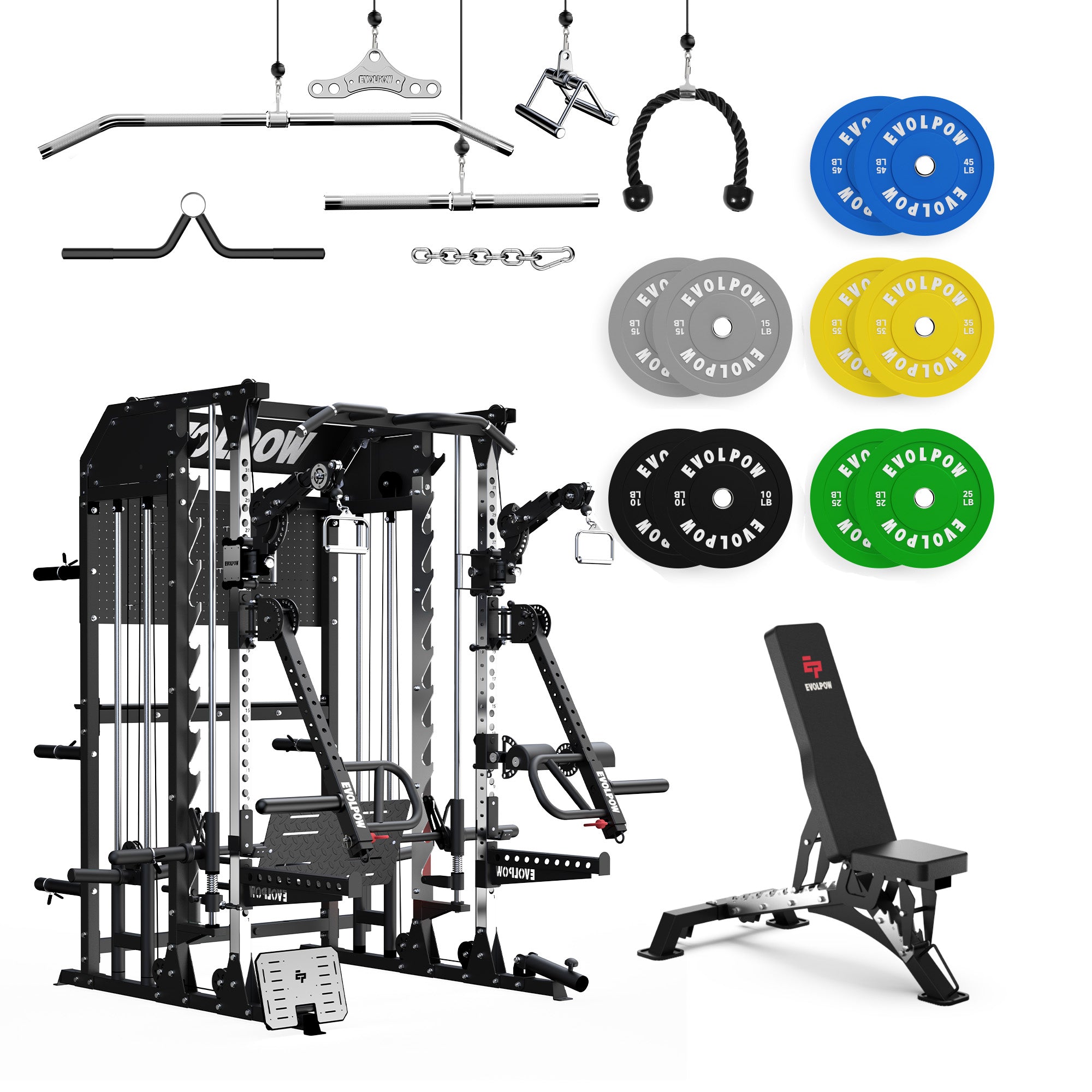 EVOLPOW M2B Pro Brute All-In-One Smith Machine Home Gym