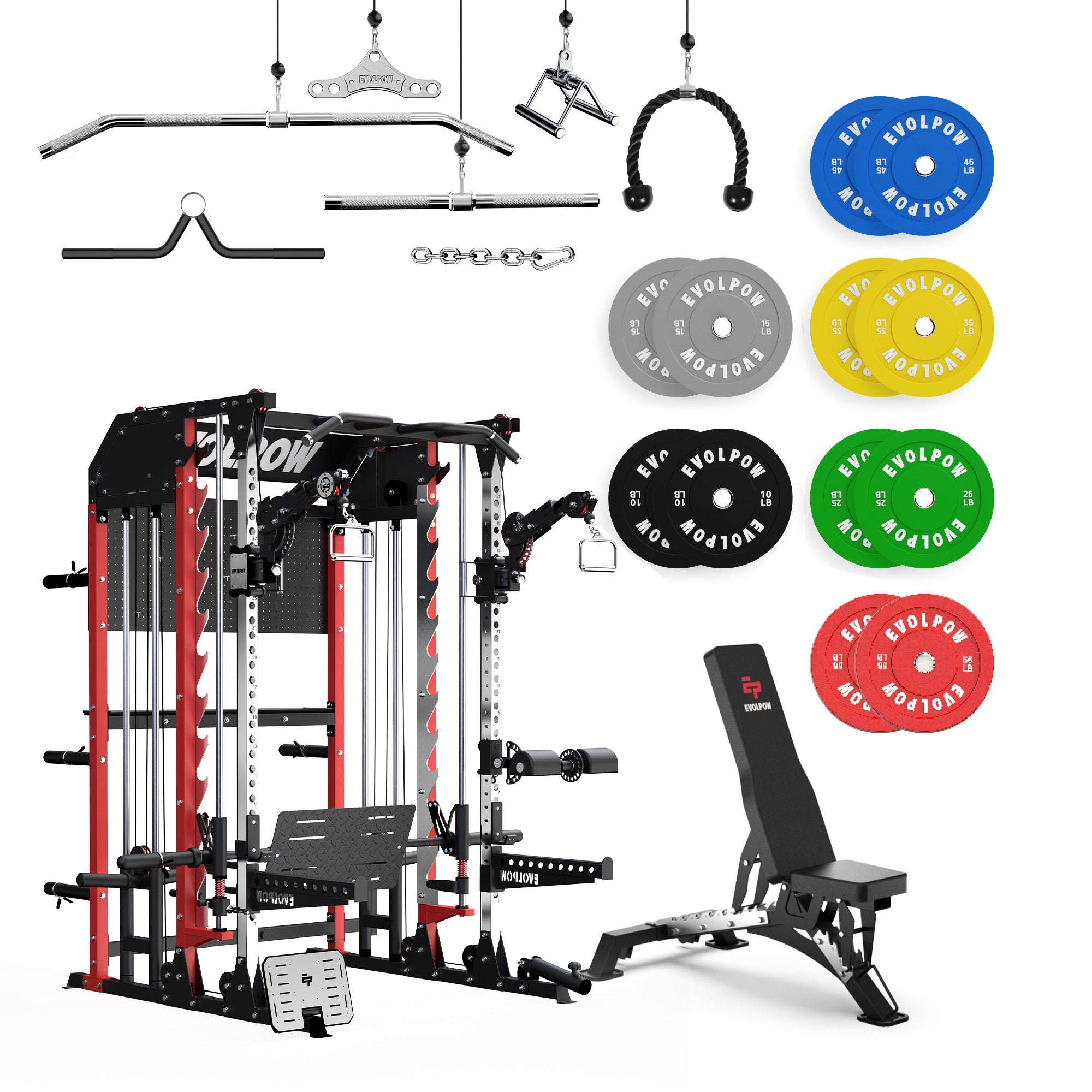 EVOLPOW M2B Pro Brute All-In-One Smith Machine Home Gym
