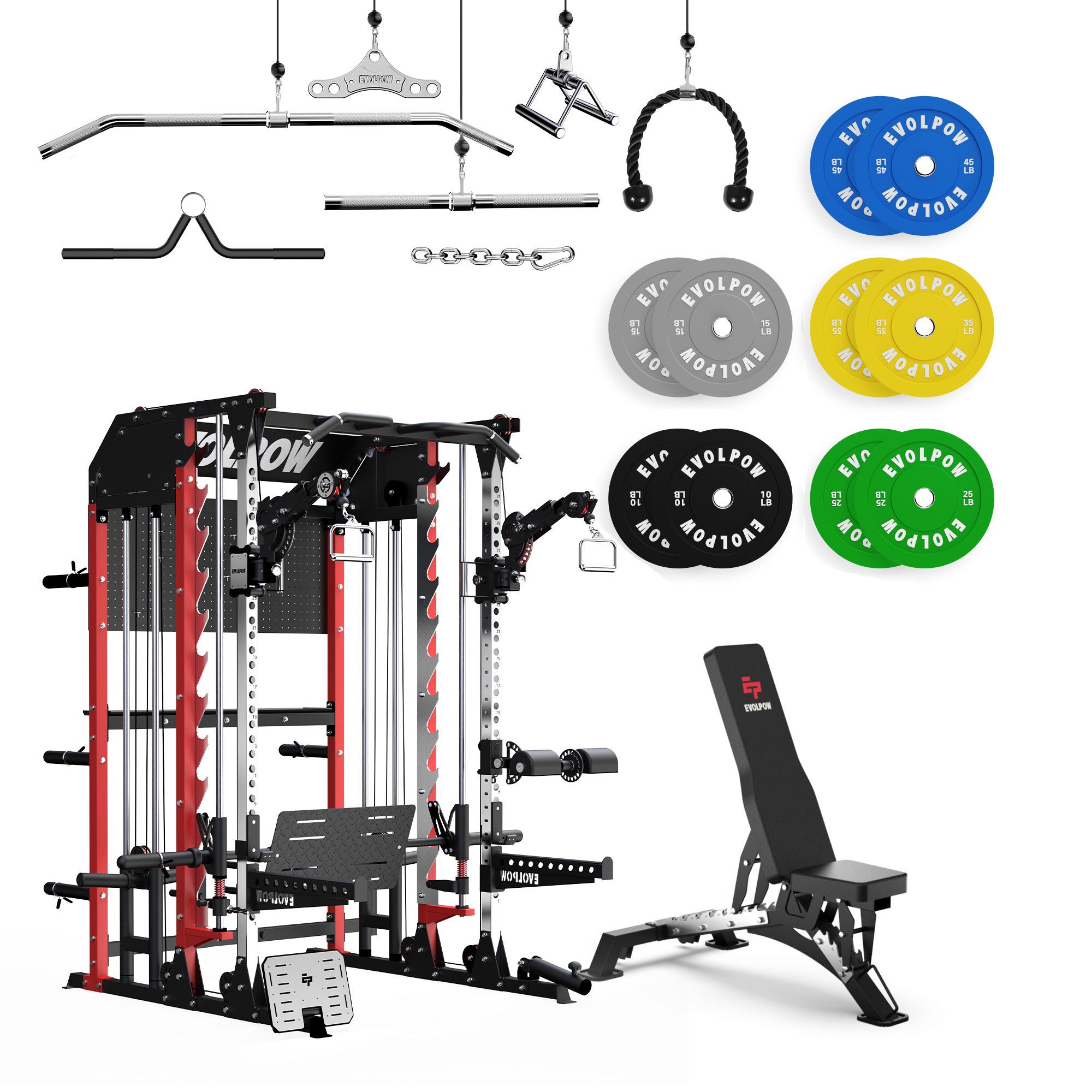 EVOLPOW M2B Pro Brute All-In-One Smith Machine Home Gym