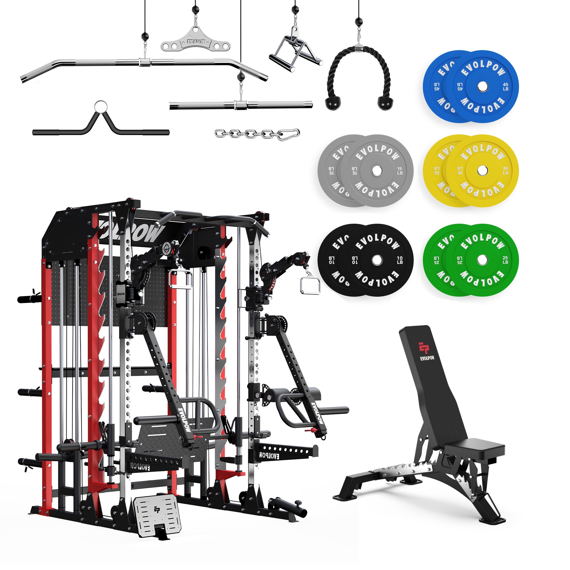 EVOLPOW M2B Pro Brute All-In-One Smith Machine Home Gym
