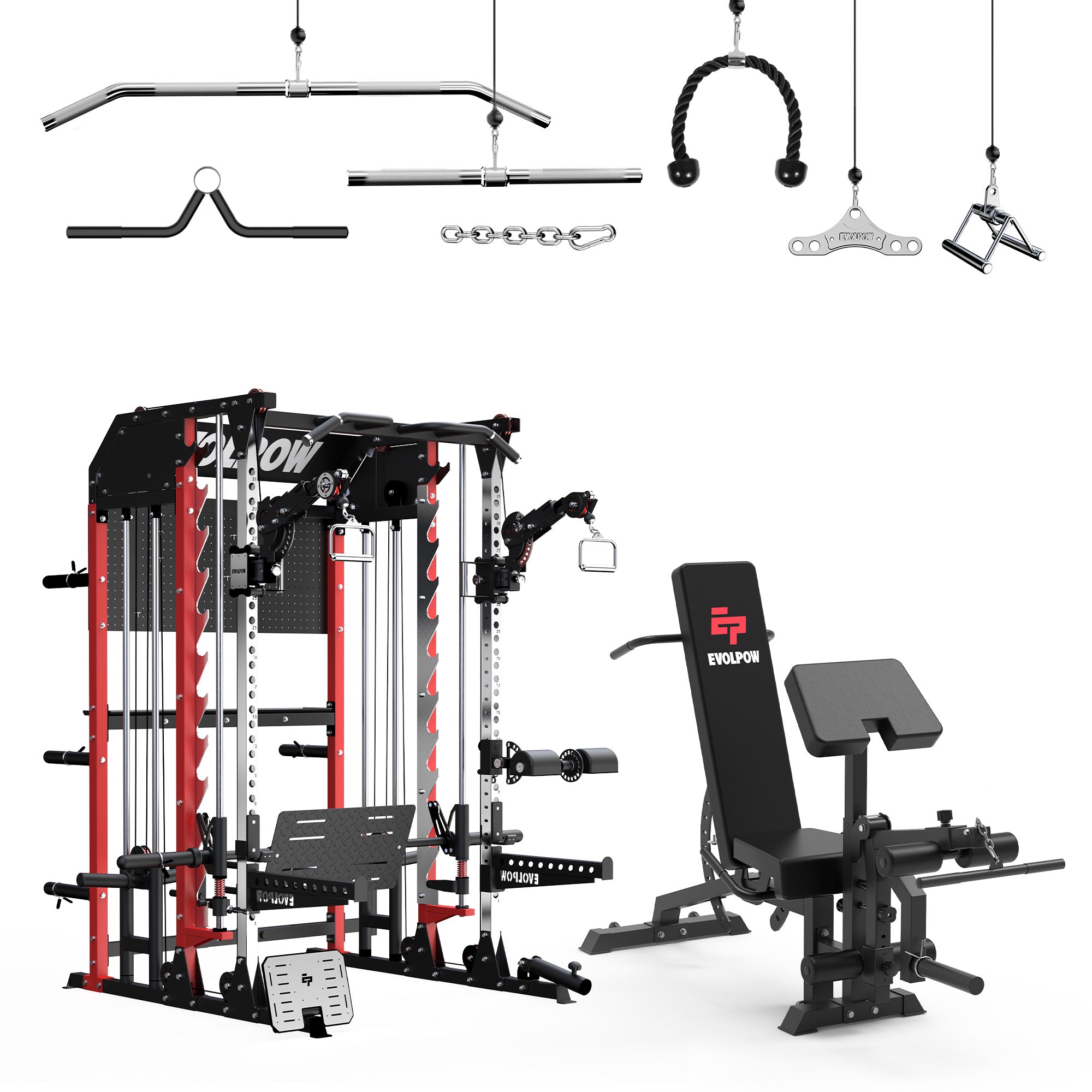 EVOLPOW M2B Pro Brute All-In-One Smith Machine Home Gym
